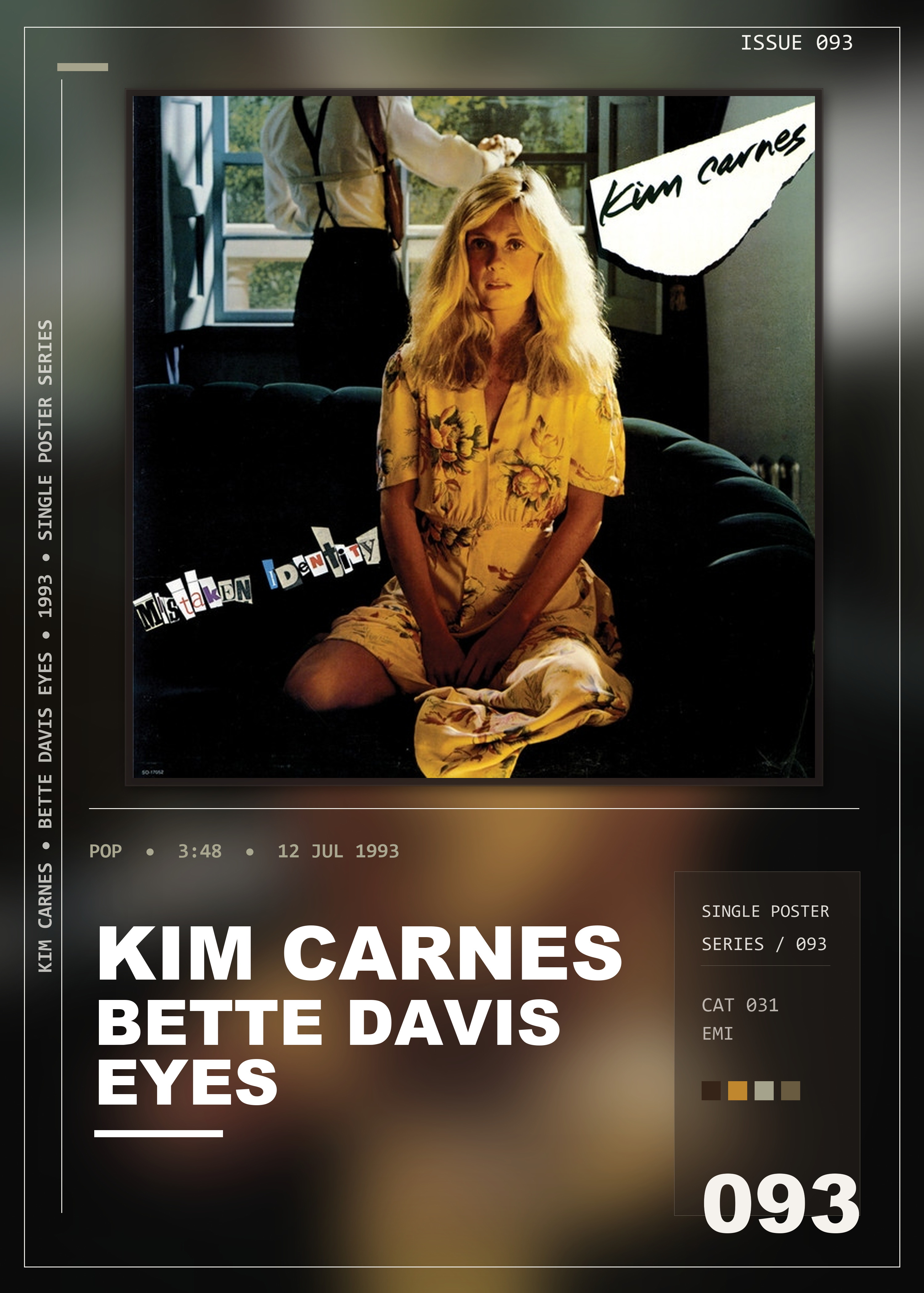 Music poster: Kim Carnes - Bette Davis Eyes
