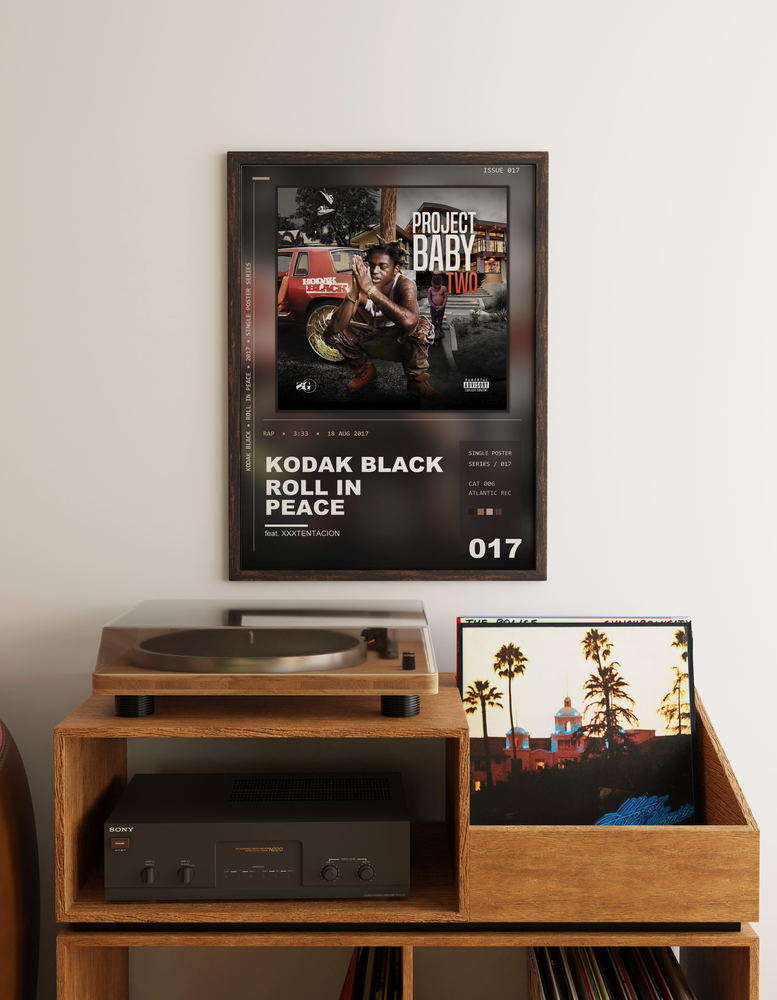 Music poster: Kodak Black - Roll In Peace feat XXXTENTACION