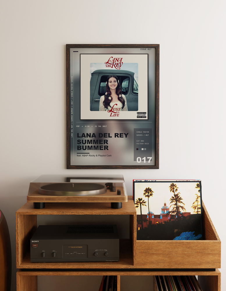 Music poster: Lana Del Rey - Summer Bummer feat AAP Rocky Playboi Carti