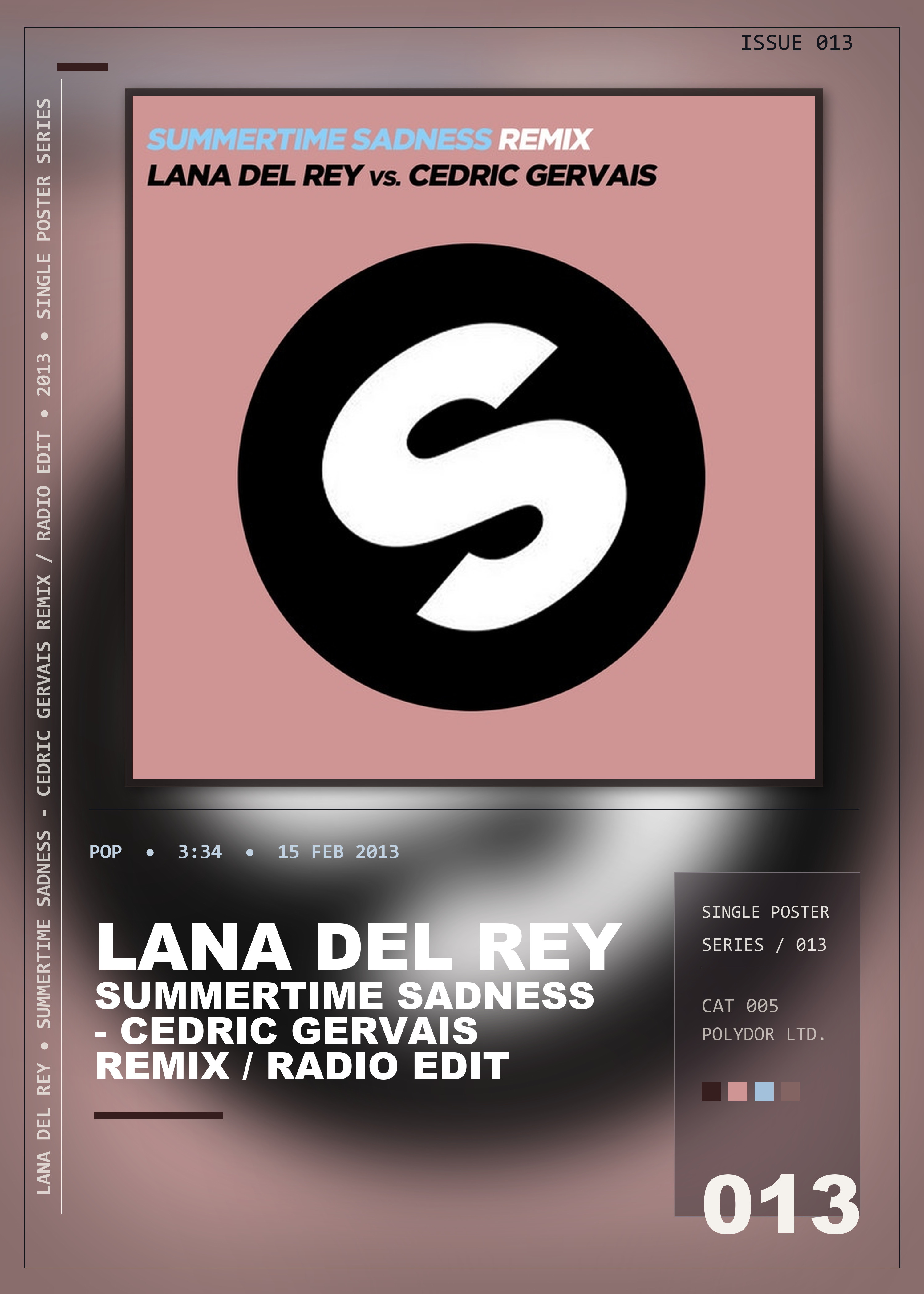 Music poster: Lana Del Rey - Summertime Sadness Lana Del Rey Vs Cedric Gervais - Cedric Gervais Remix Radio Edit