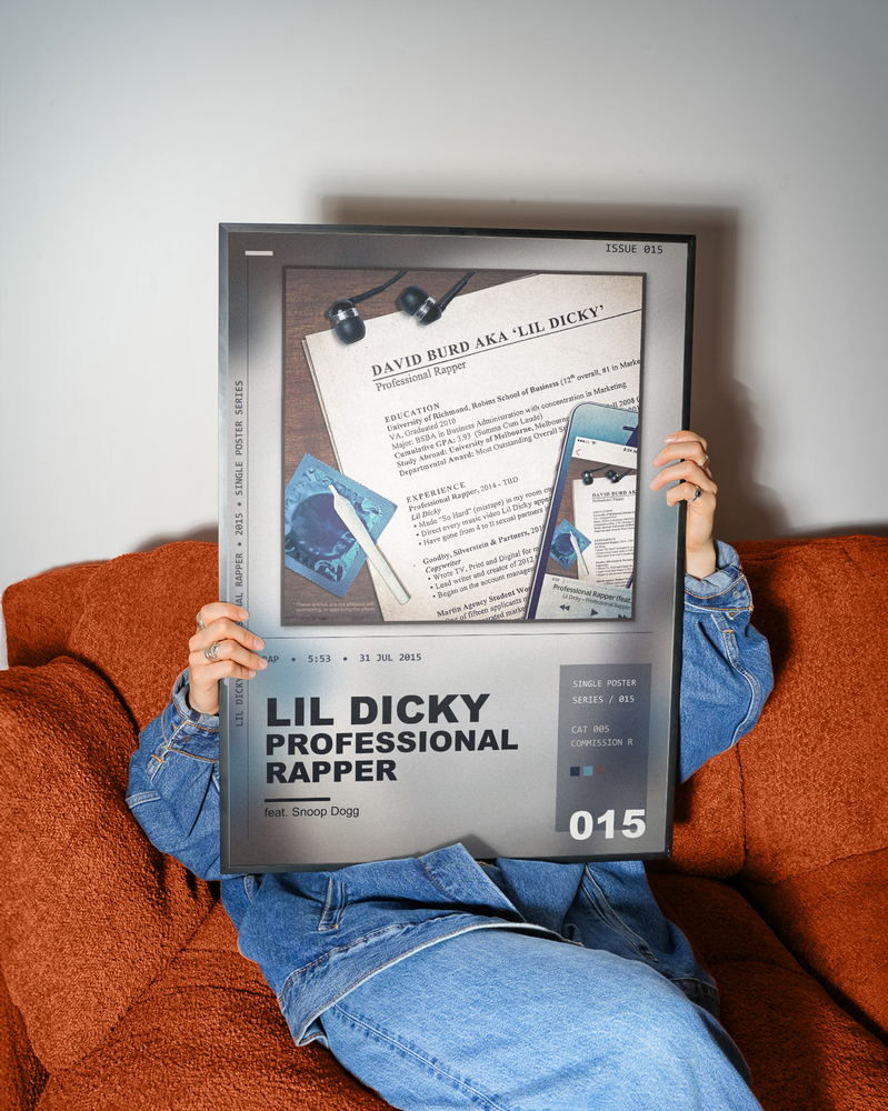 Music poster: Lil Dicky - Professional Rapper feat Snoop Dogg