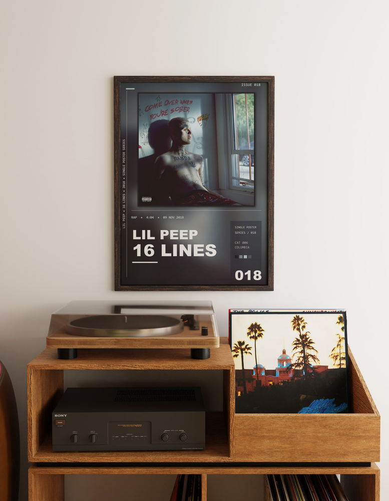 Music poster: Lil Peep - 16 Lines