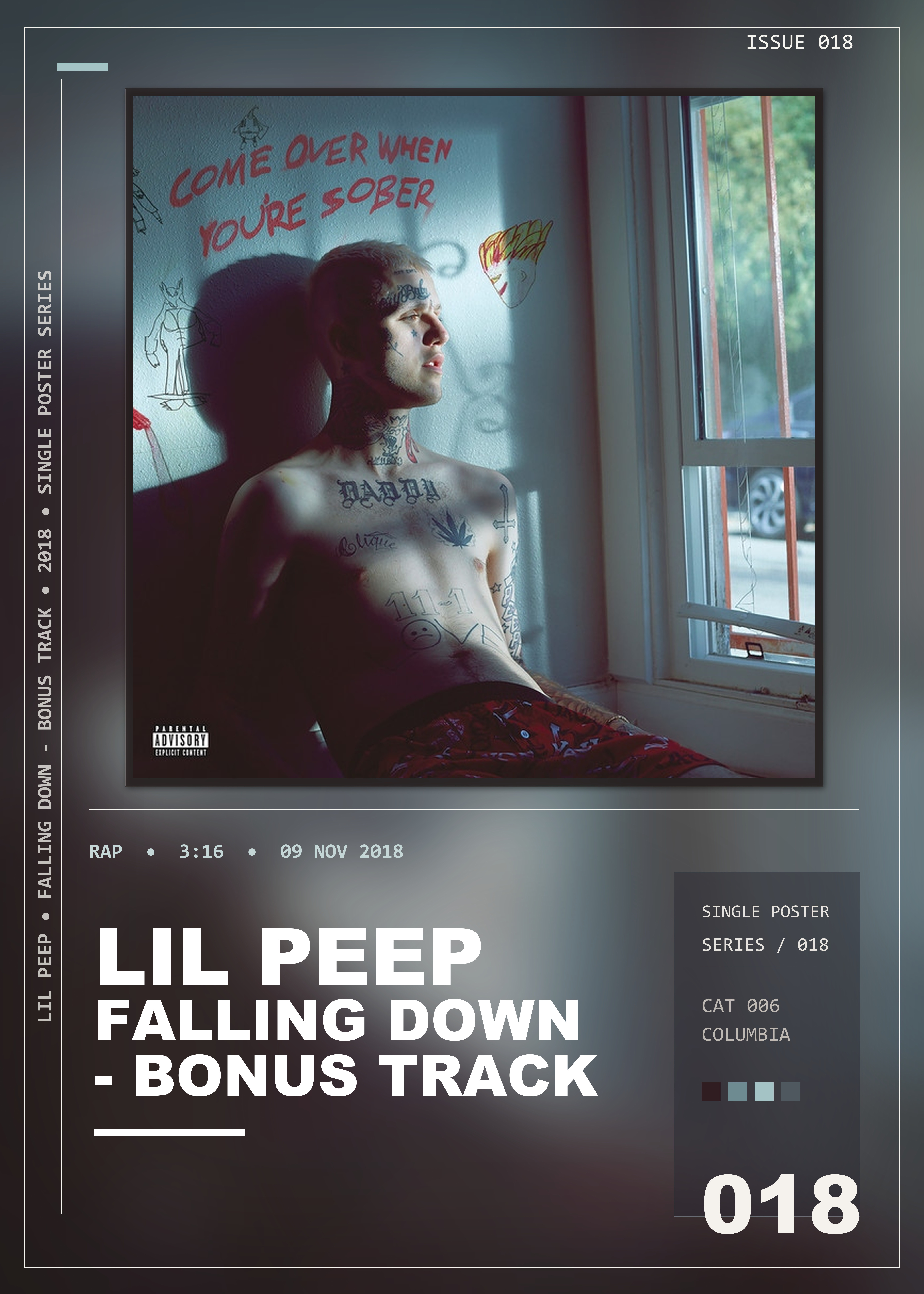 Music poster: Lil Peep - Falling Down - Bonus Track