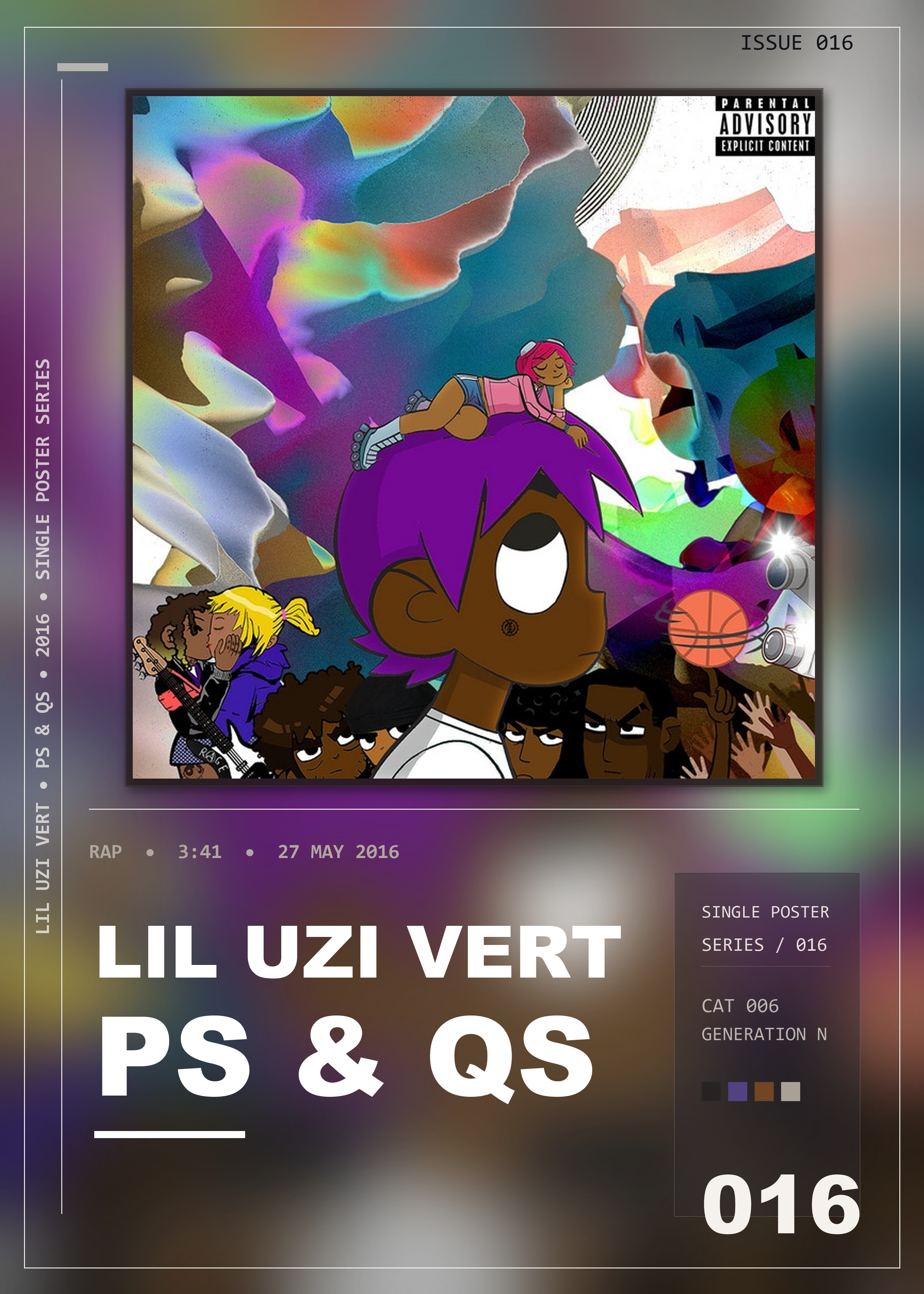 Music poster: Lil Uzi Vert - Ps Qs