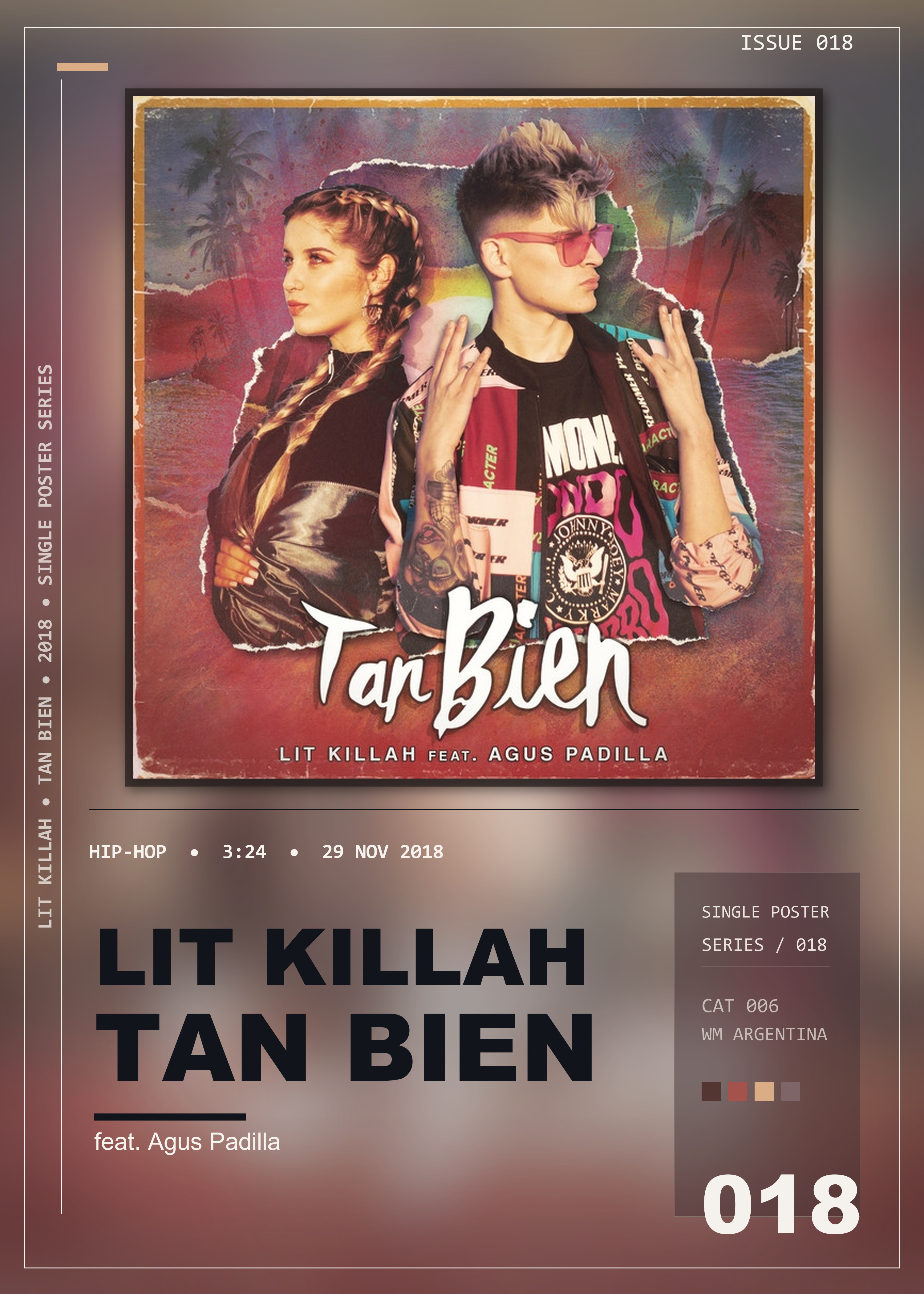 Music poster: Lit Killah - Tan Bien feat Agus Padilla