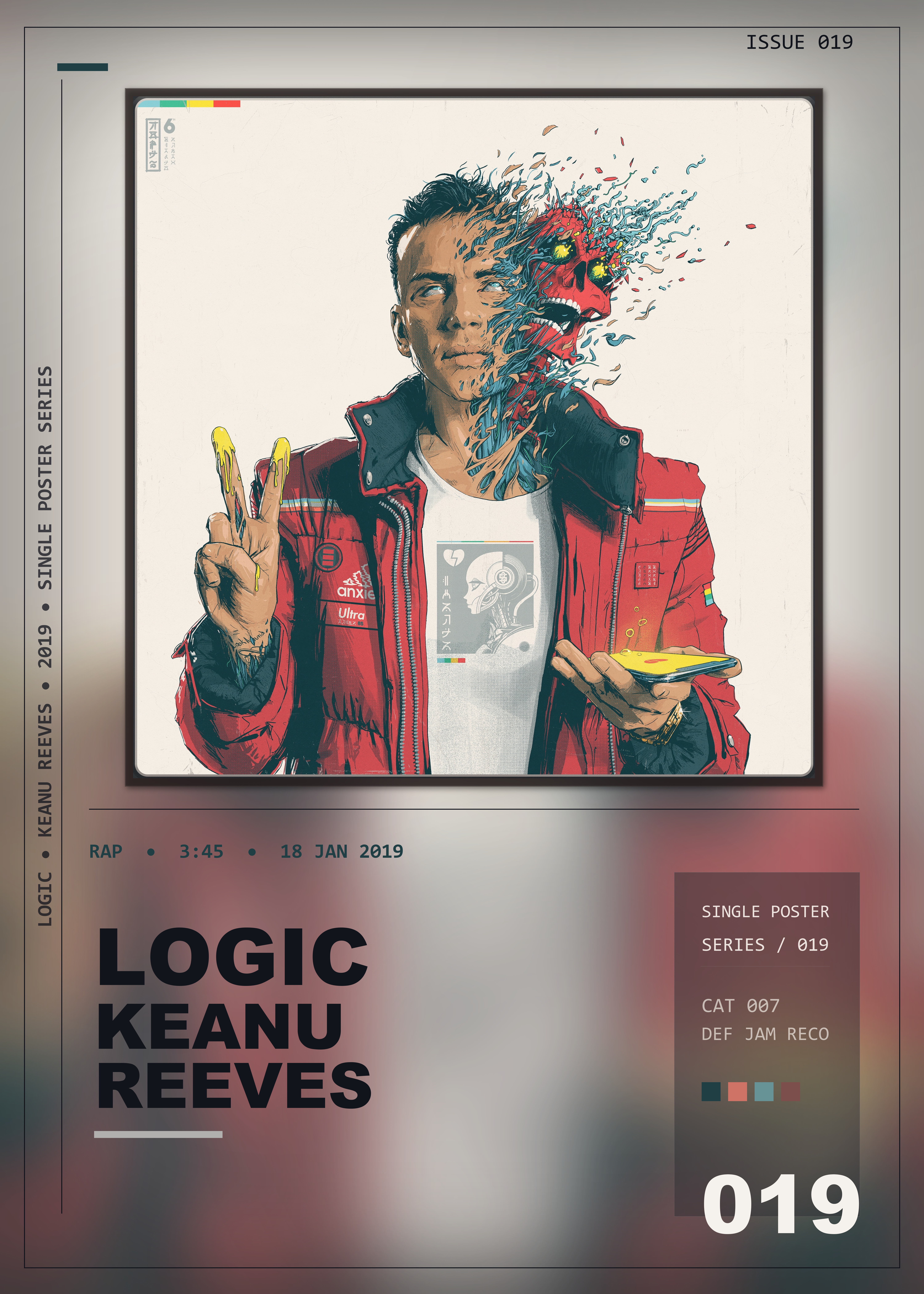 Music poster: Logic - Keanu Reeves