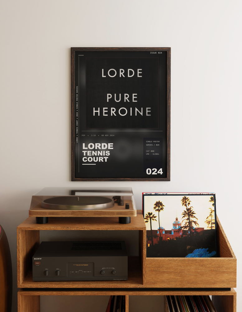 Music poster: Lorde - Tennis Court
