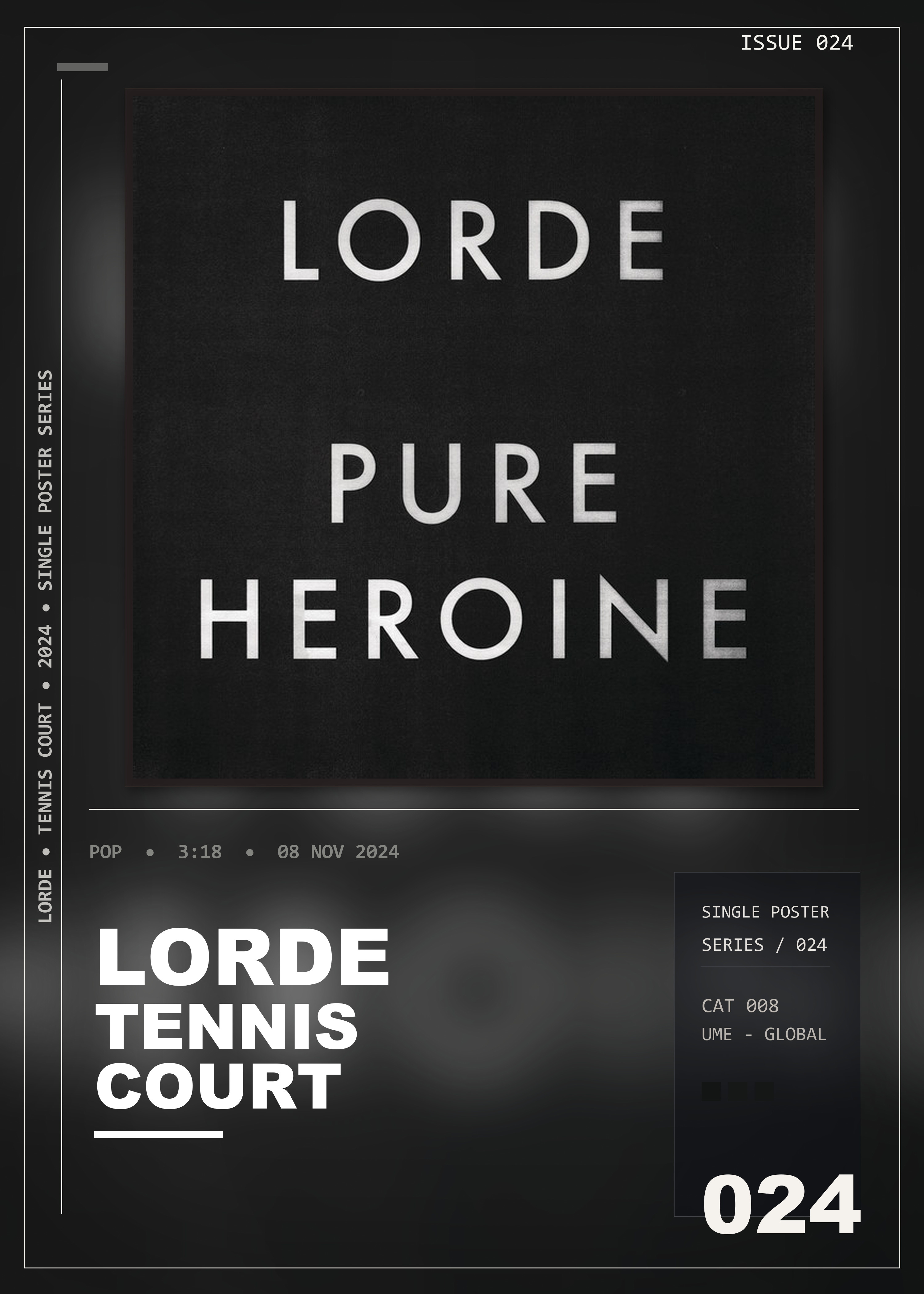 Music poster: Lorde - Tennis Court