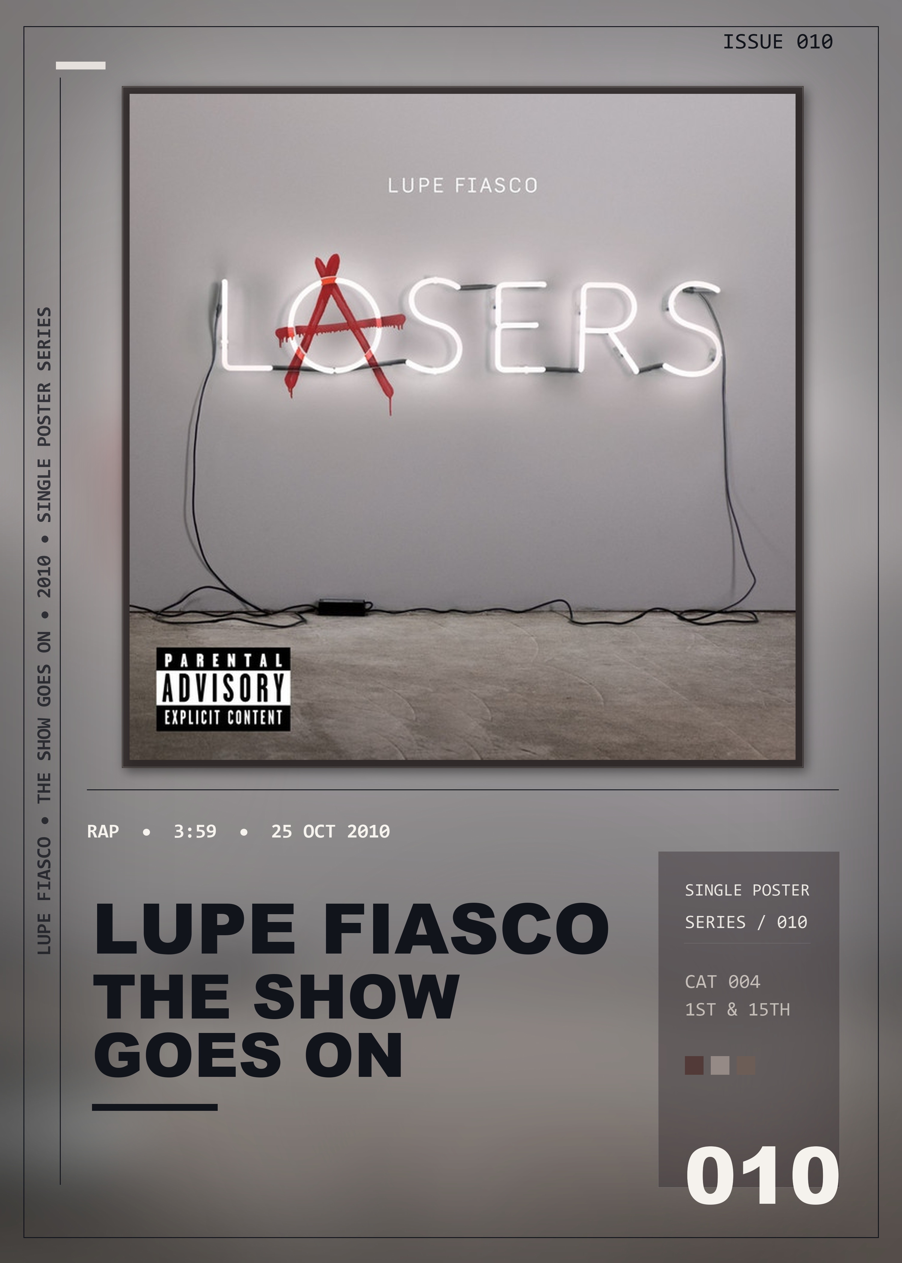 Music poster: Lupe Fiasco - The Show Goes On