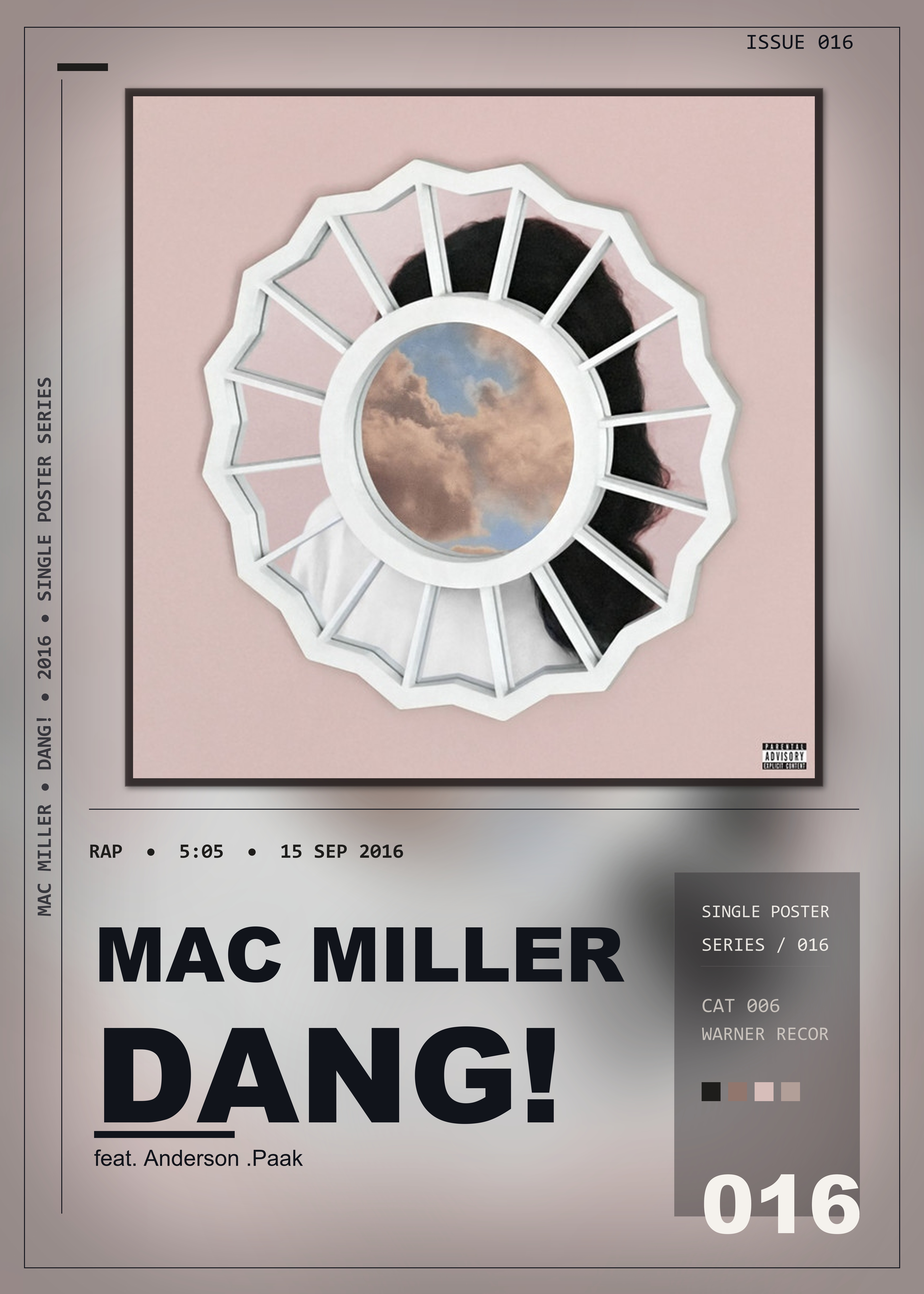 Music poster: Mac Miller - Dang feat Anderson Paak