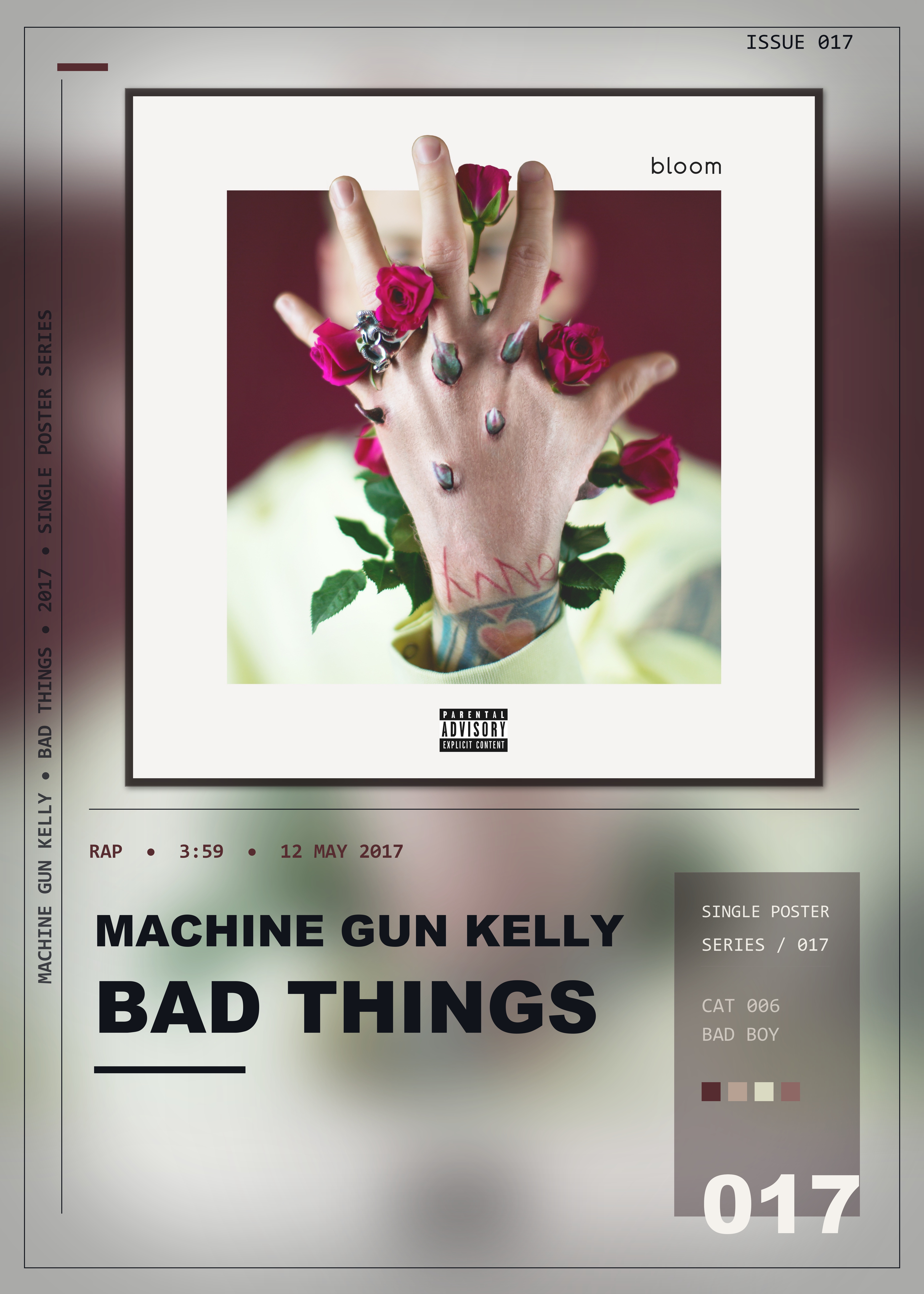 Music poster: Machine Gun Kelly - Bad Things with Camila Cabello