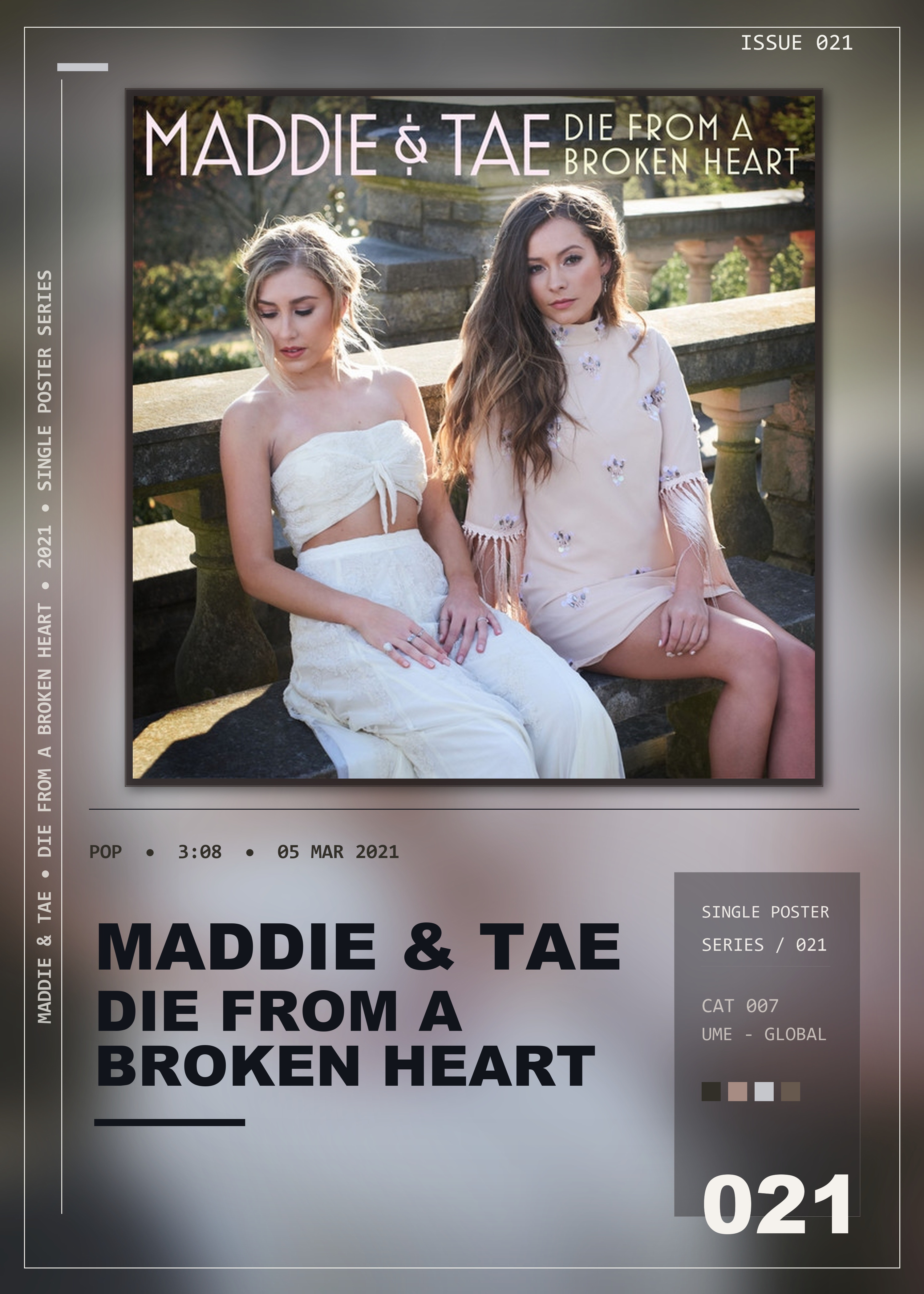 Music poster: Maddie Tae - Die From A Broken Heart