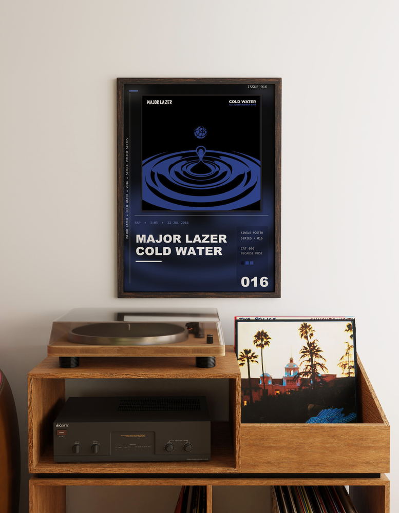 Music poster: Major Lazer - Cold Water
