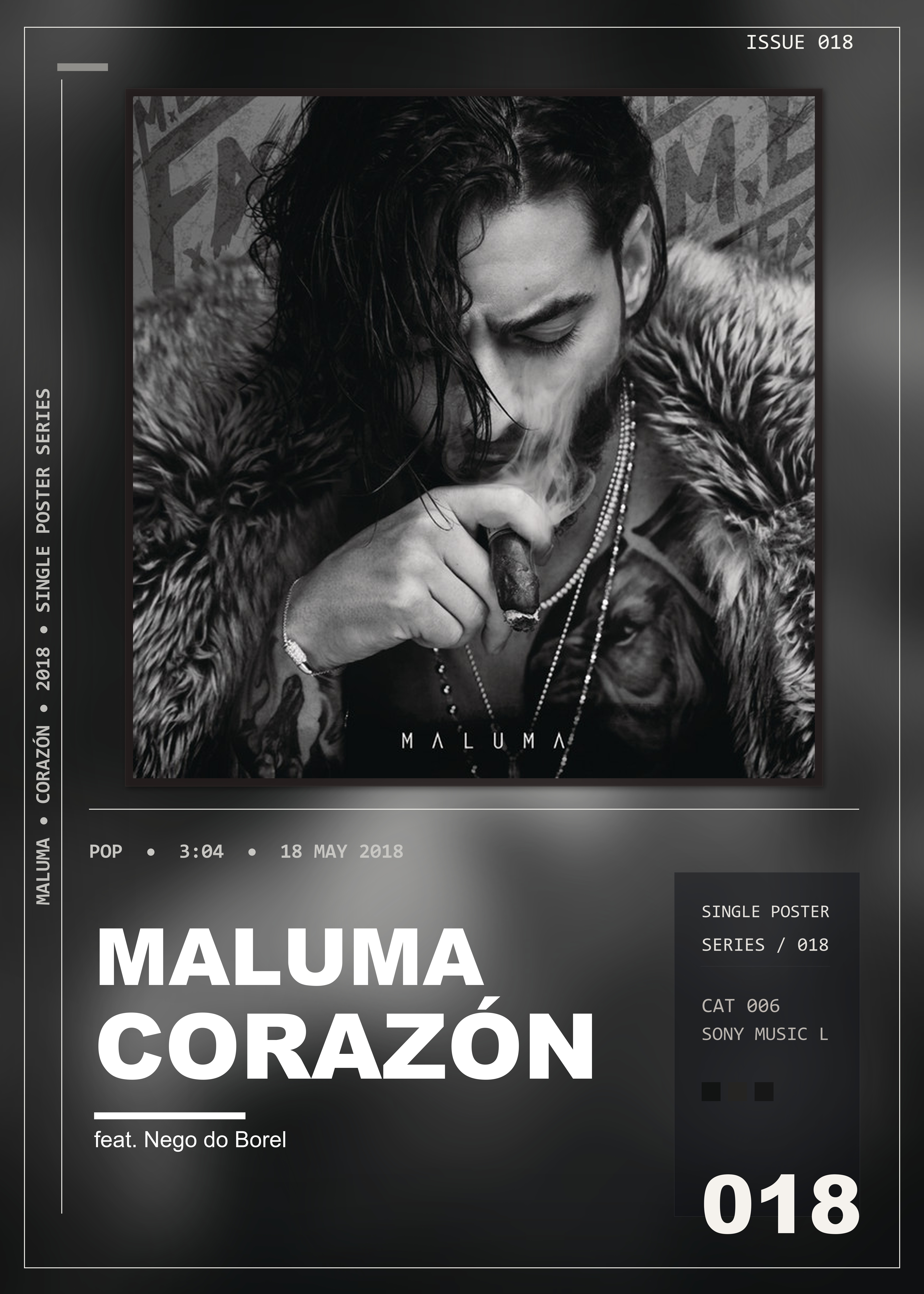Music poster: Maluma - Corazón feat Nego do Borel