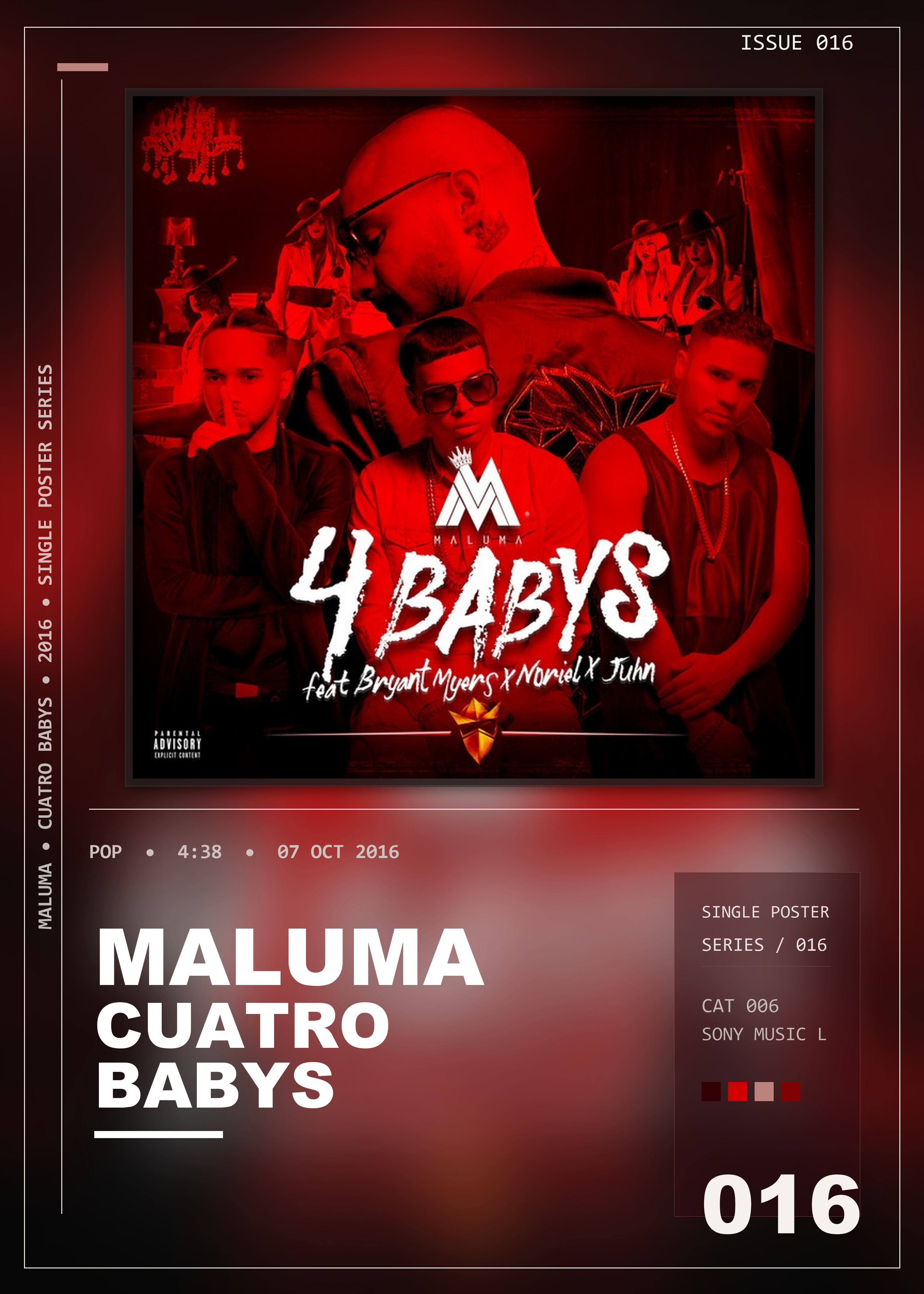 Music poster: Maluma - Cuatro Babys