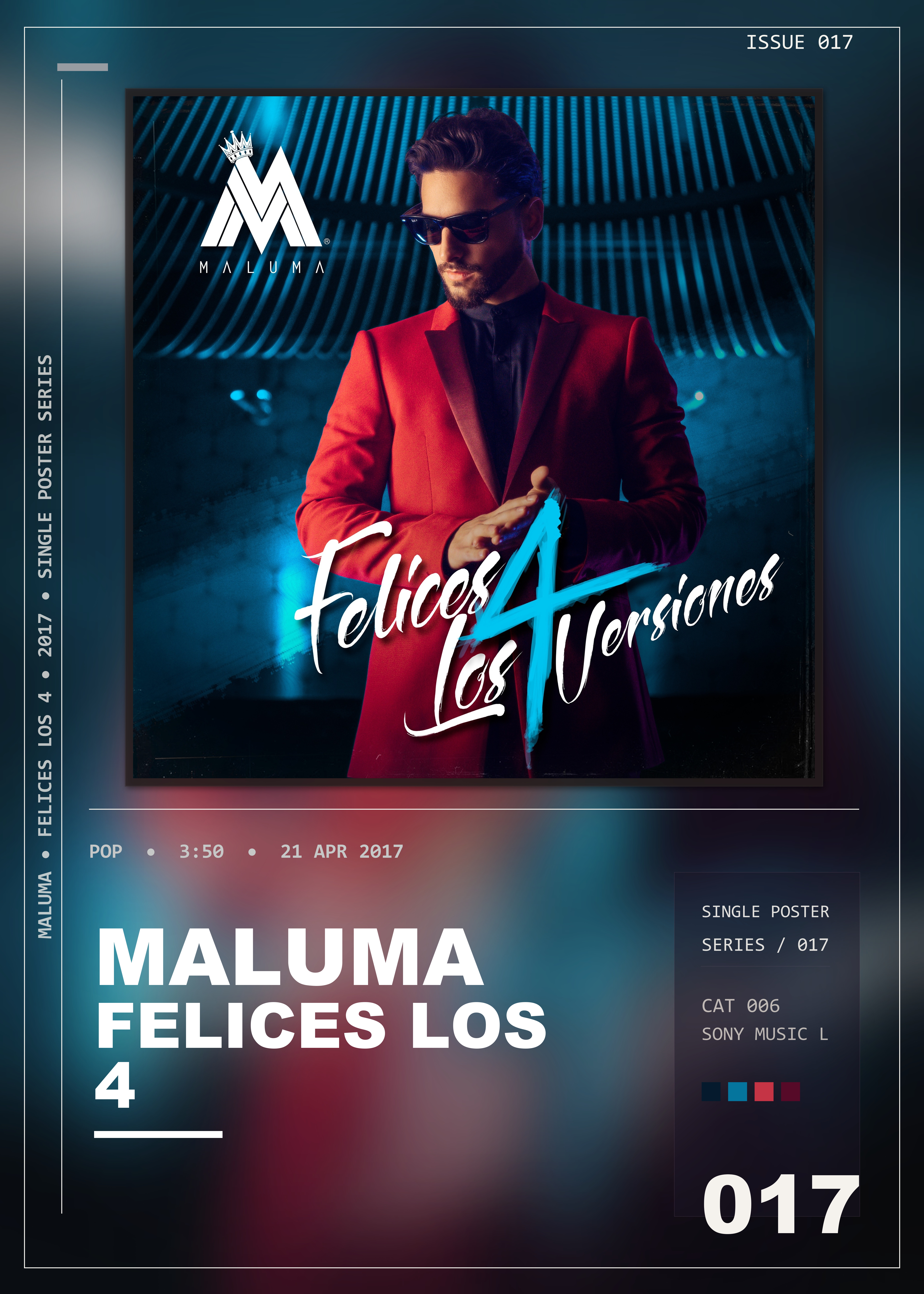 Music poster: Maluma - Felices los 4
