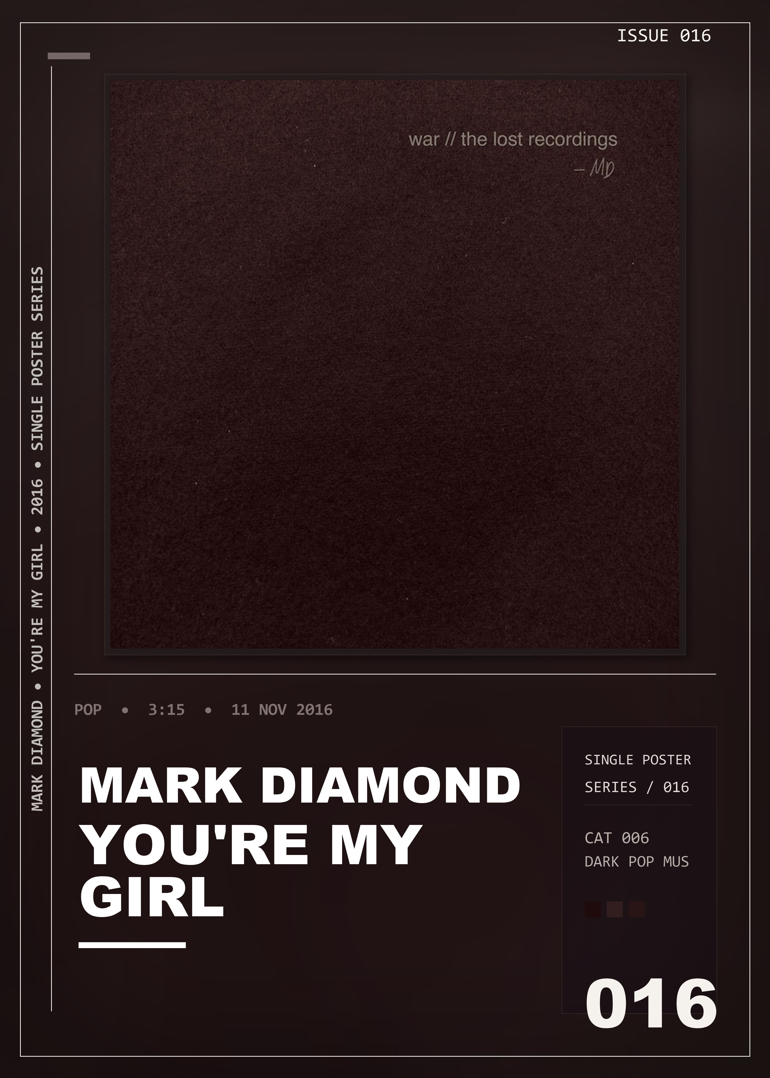 Music poster: Mark Diamond - Youre My Girl Lost Recording 6