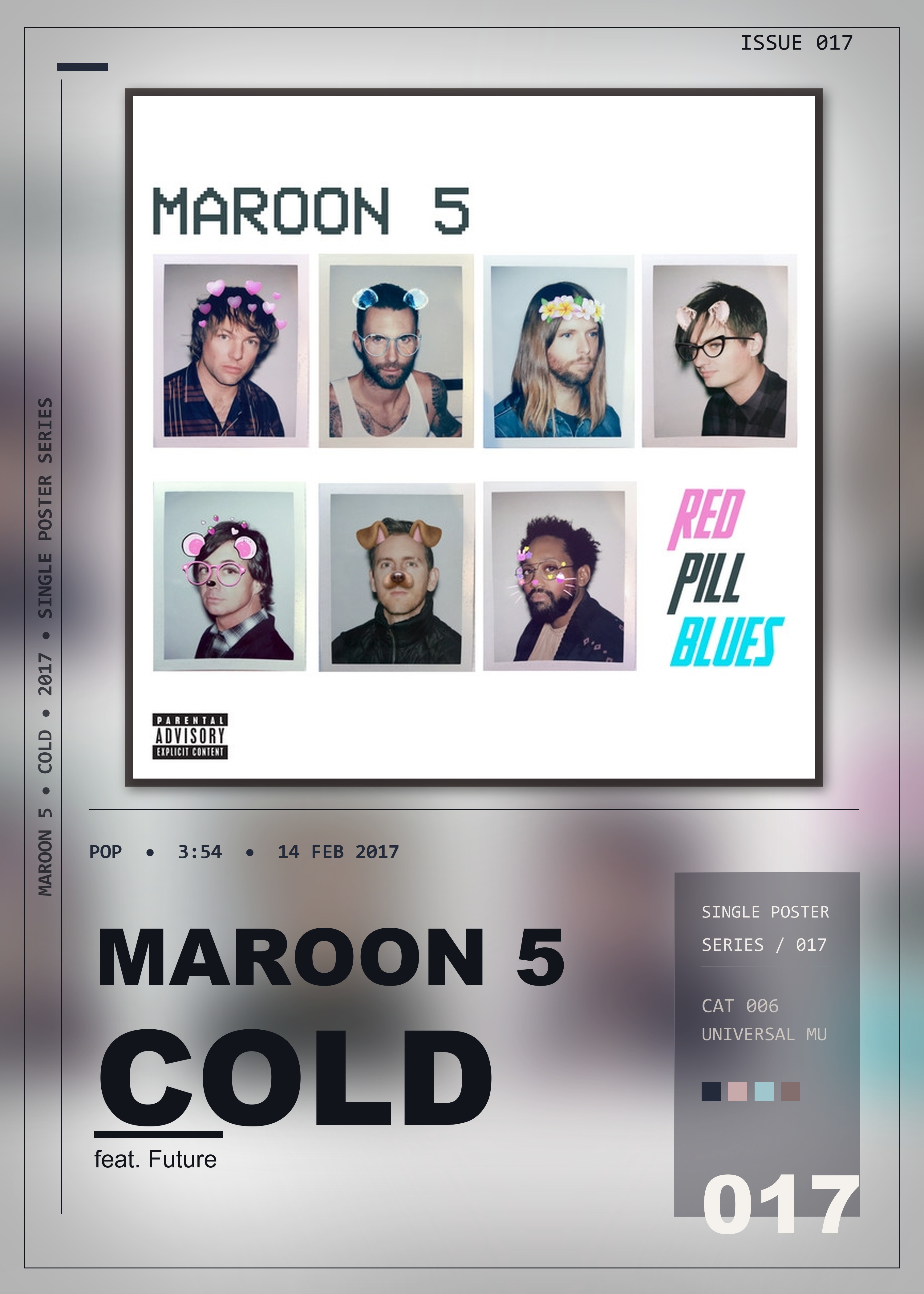 Music poster: Maroon 5 - Cold feat Future