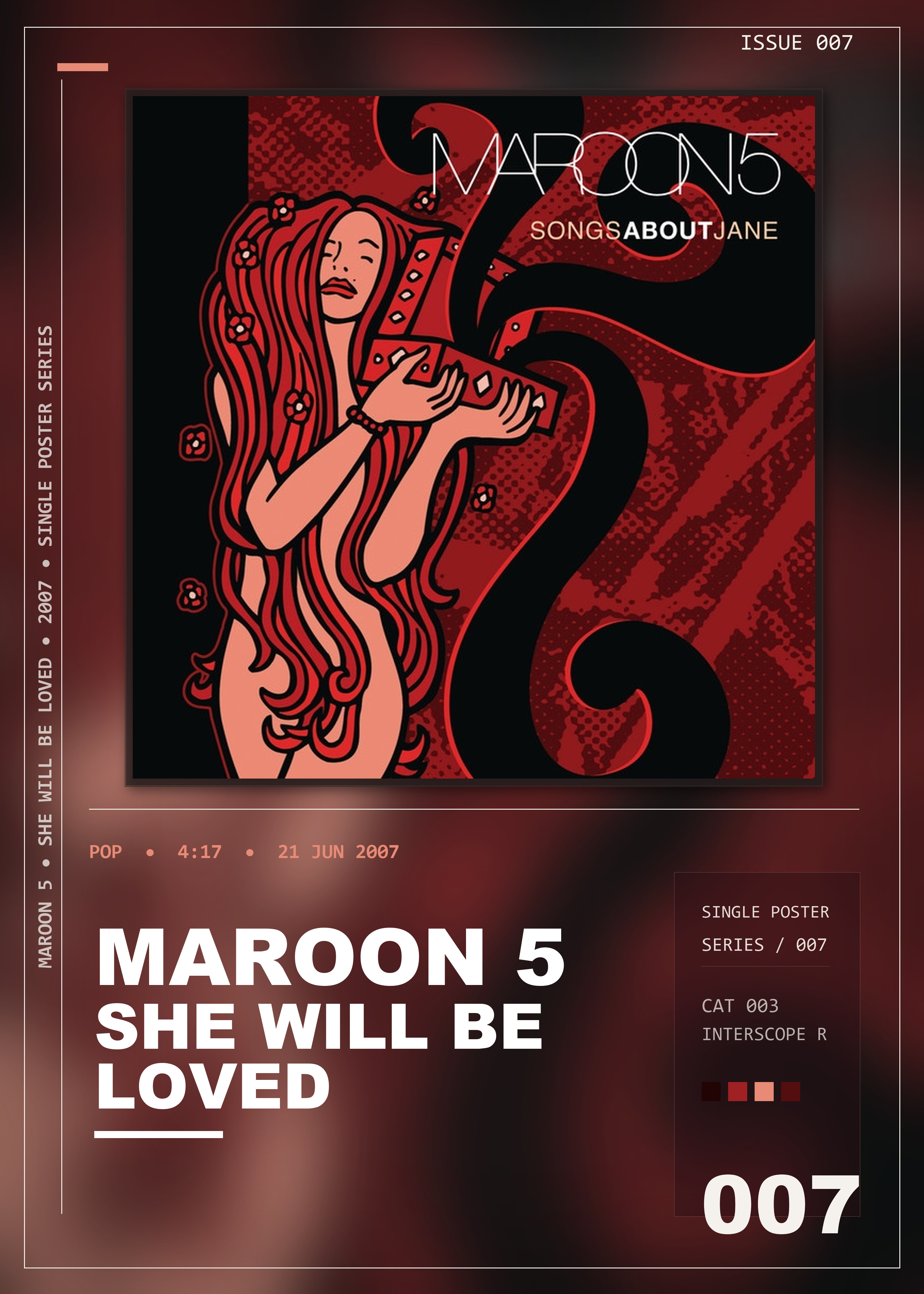 Music poster: Maroon 5 - She Will Be Loved