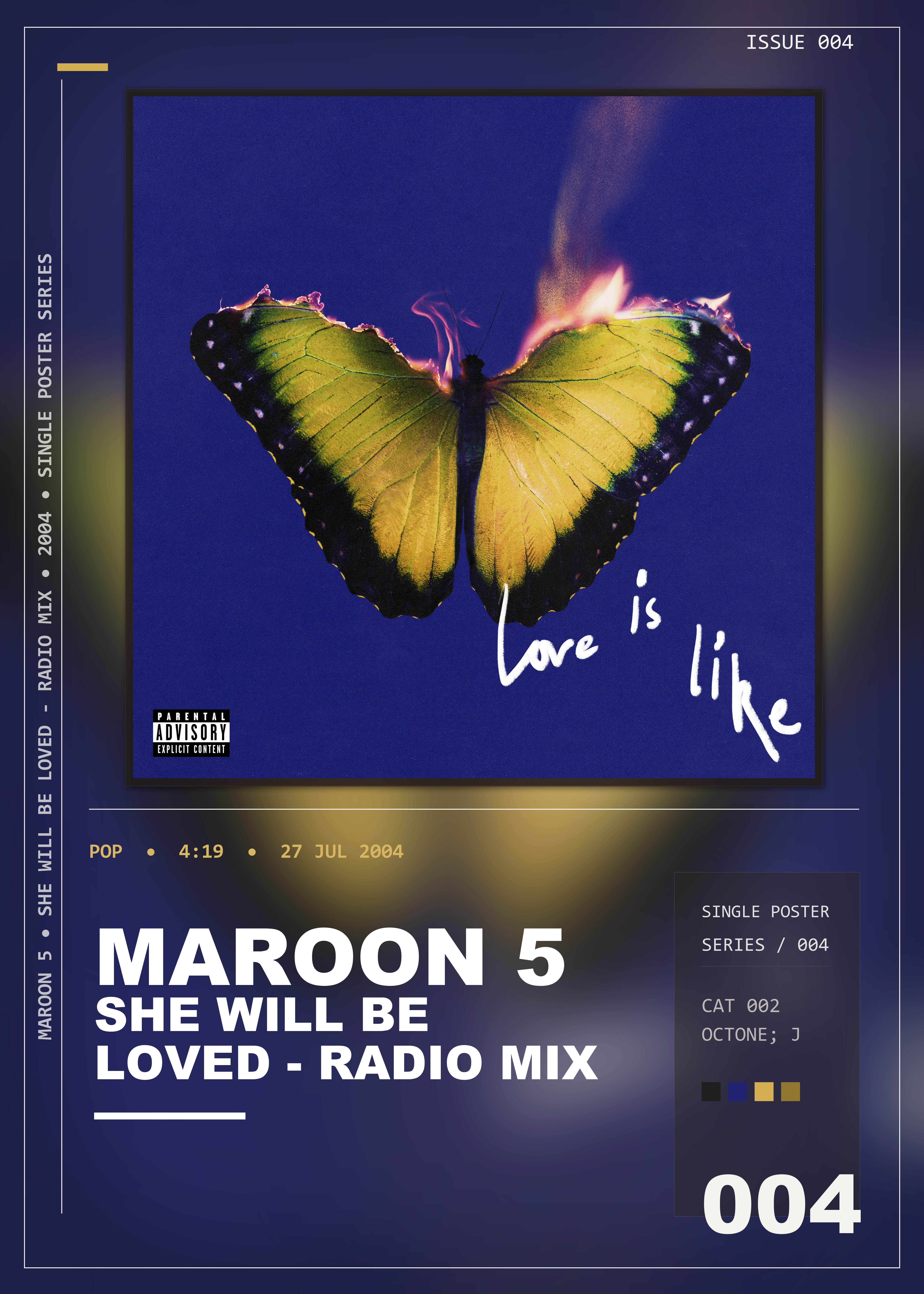 Music poster: Maroon 5 - She Will Be Loved - Radio Mix