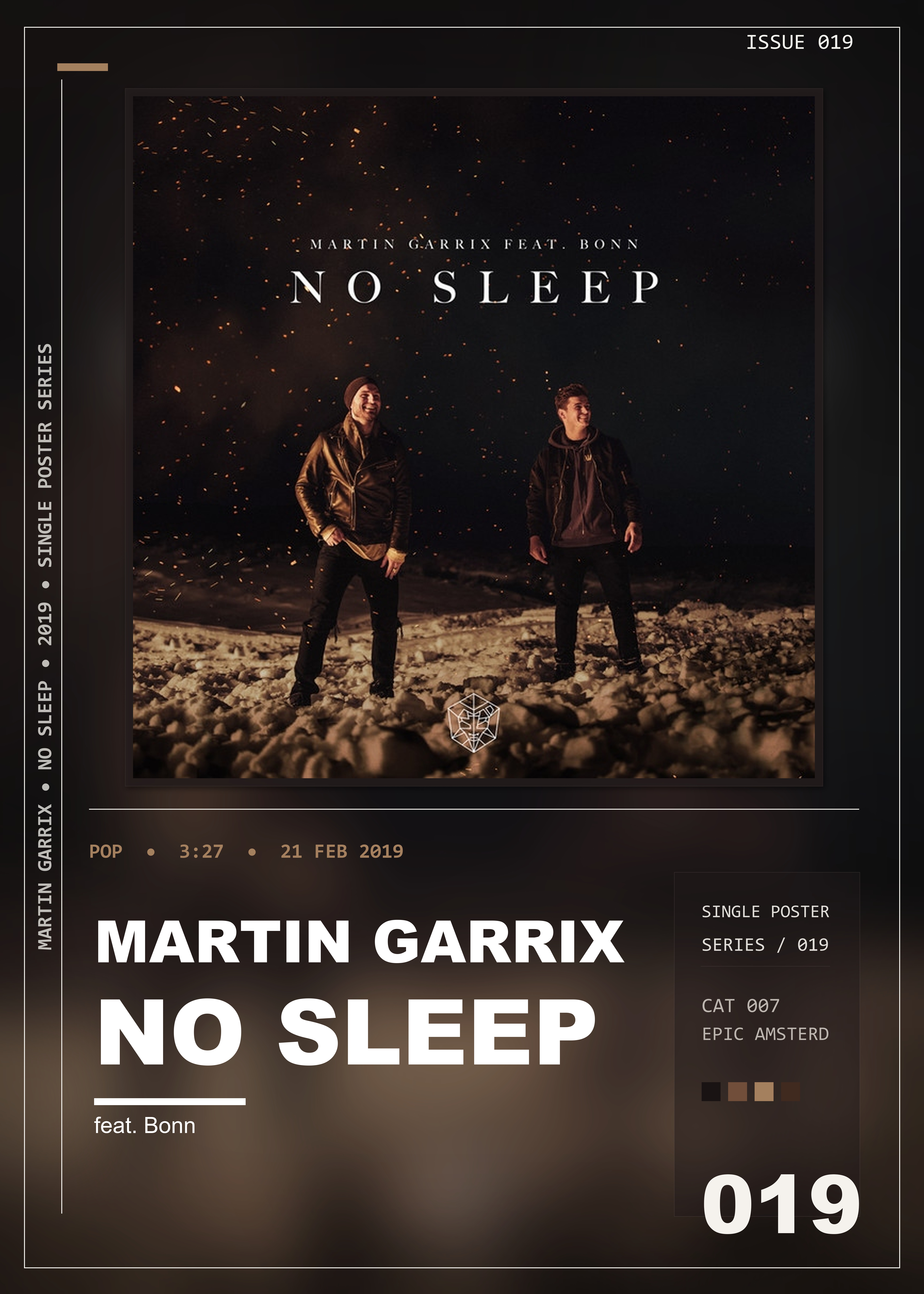 Music poster: Martin Garrix - No Sleep feat Bonn