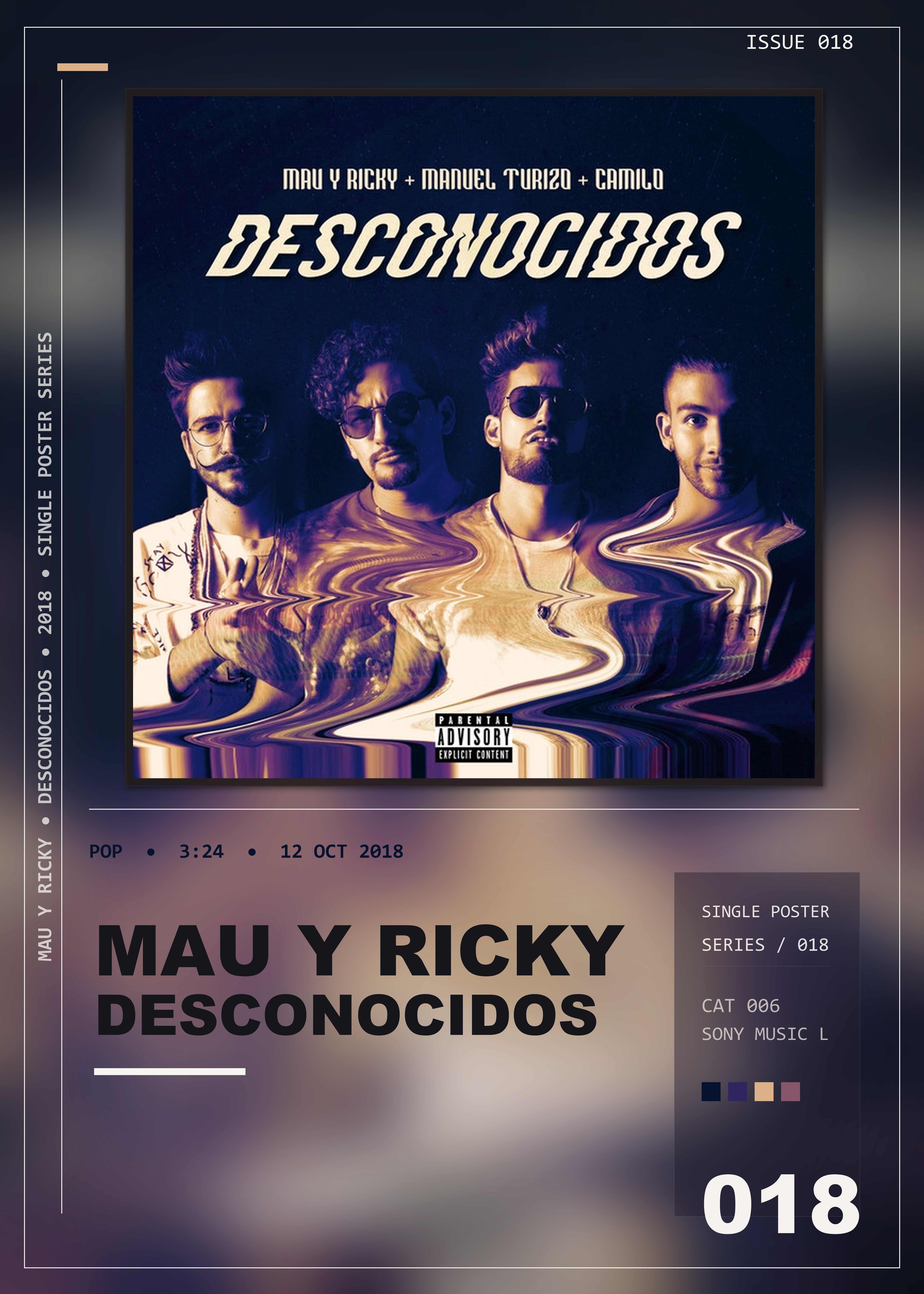 Music poster: Mau y Ricky - Desconocidos