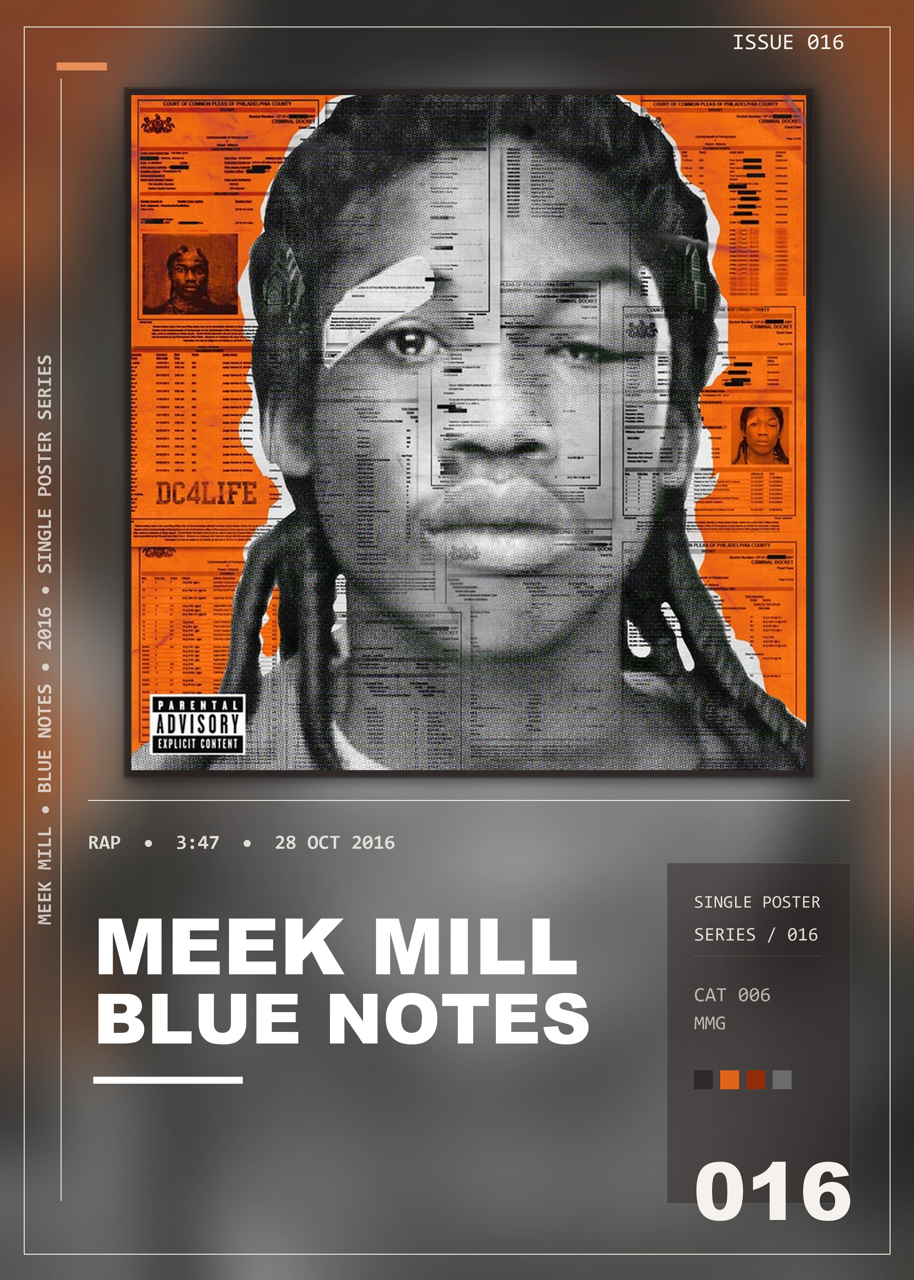 Music poster: Meek Mill - Blue Notes