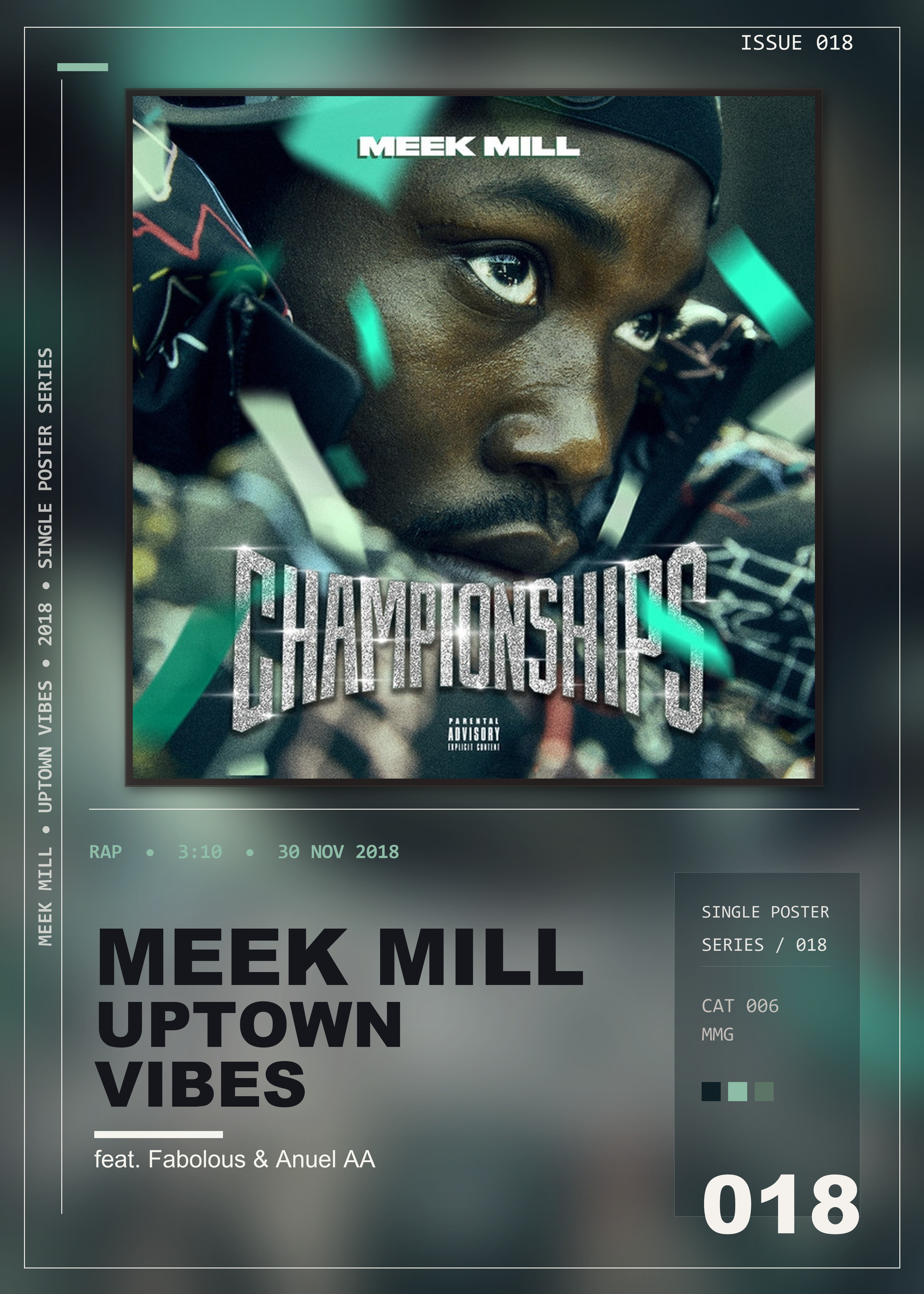 Music poster: Meek Mill - Uptown Vibes feat Fabolous Anuel AA