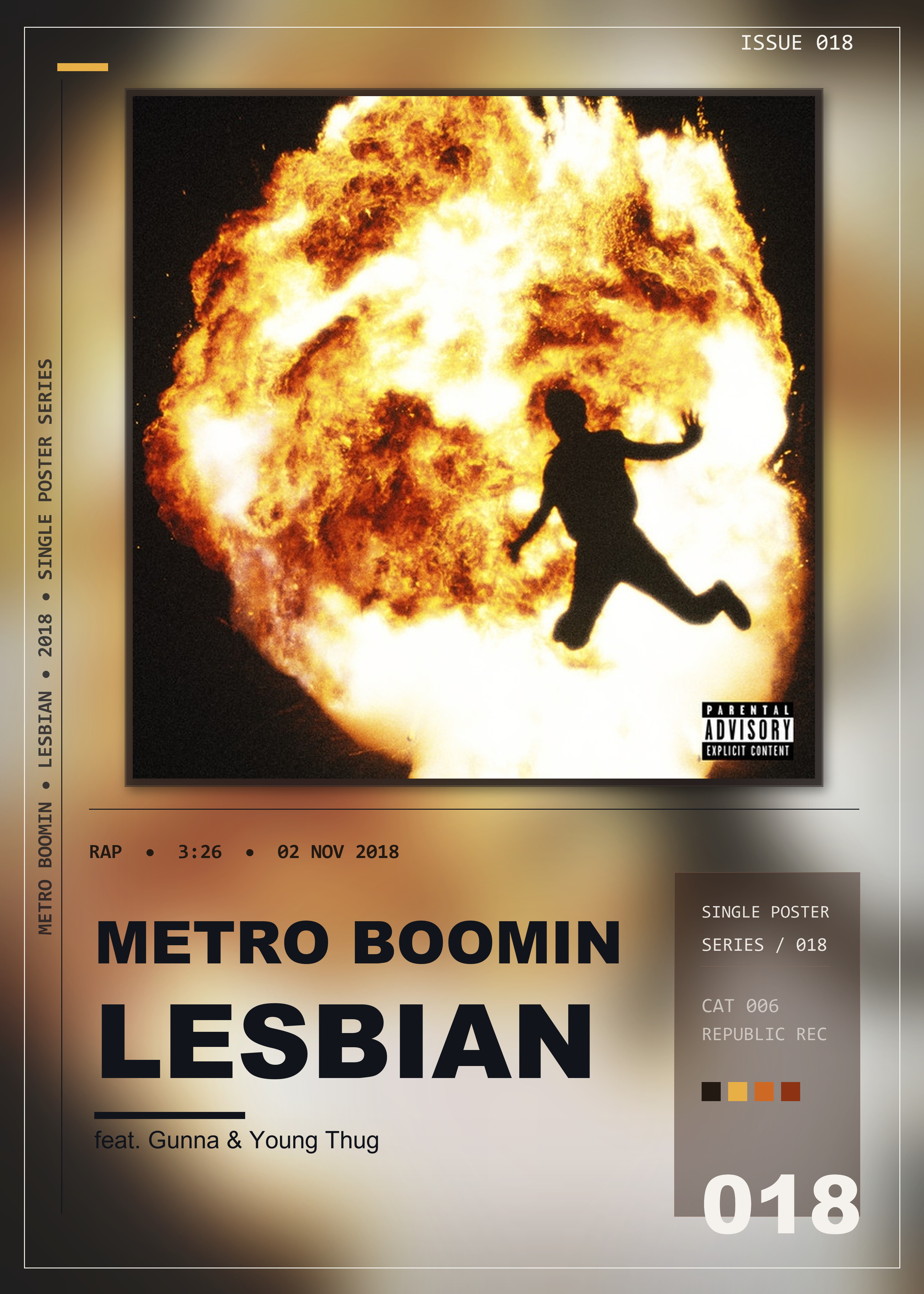 Music poster: Metro Boomin - Lesbian feat Gunna Young Thug