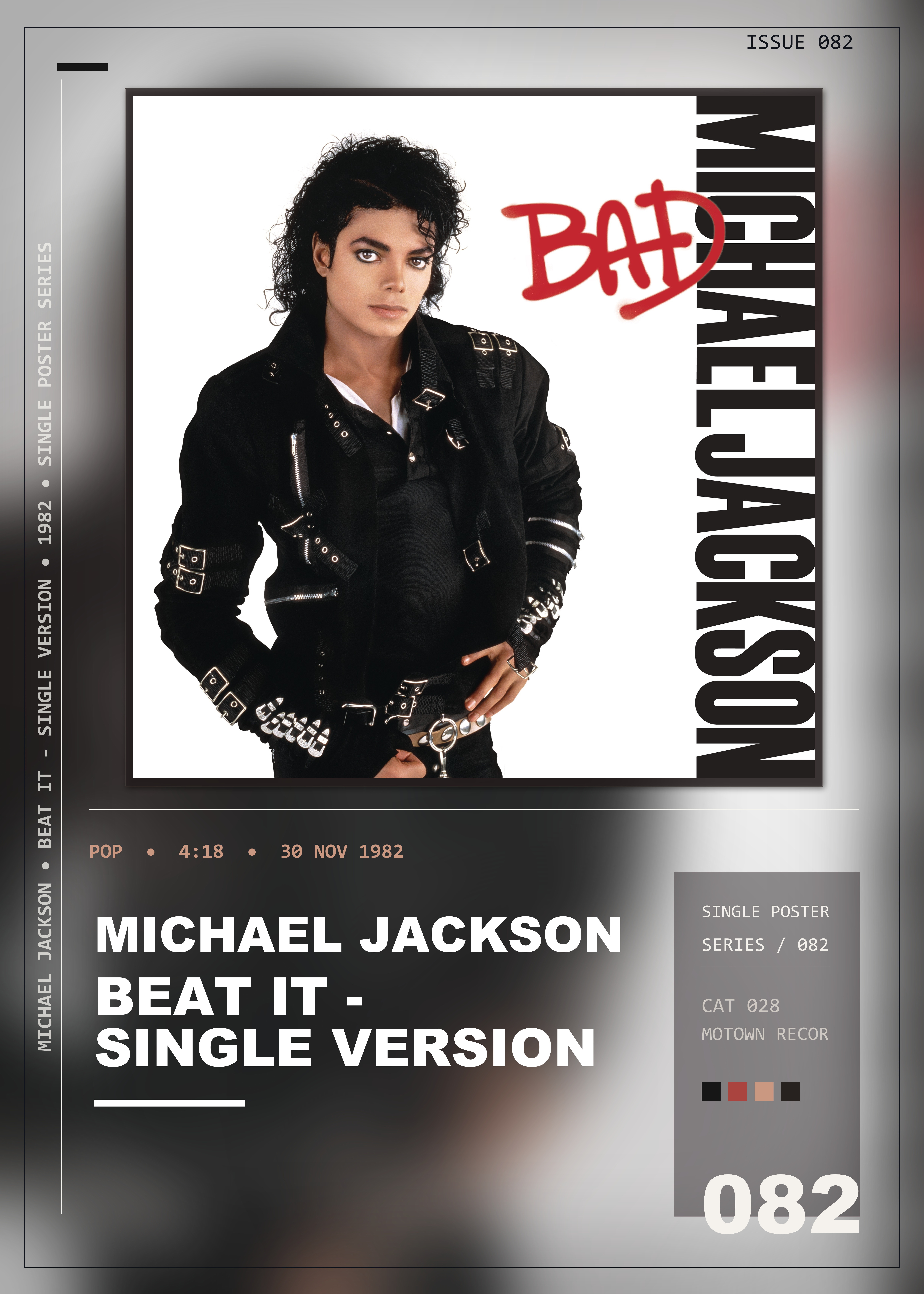 Music poster: Michael Jackson - Beat It - Single Version