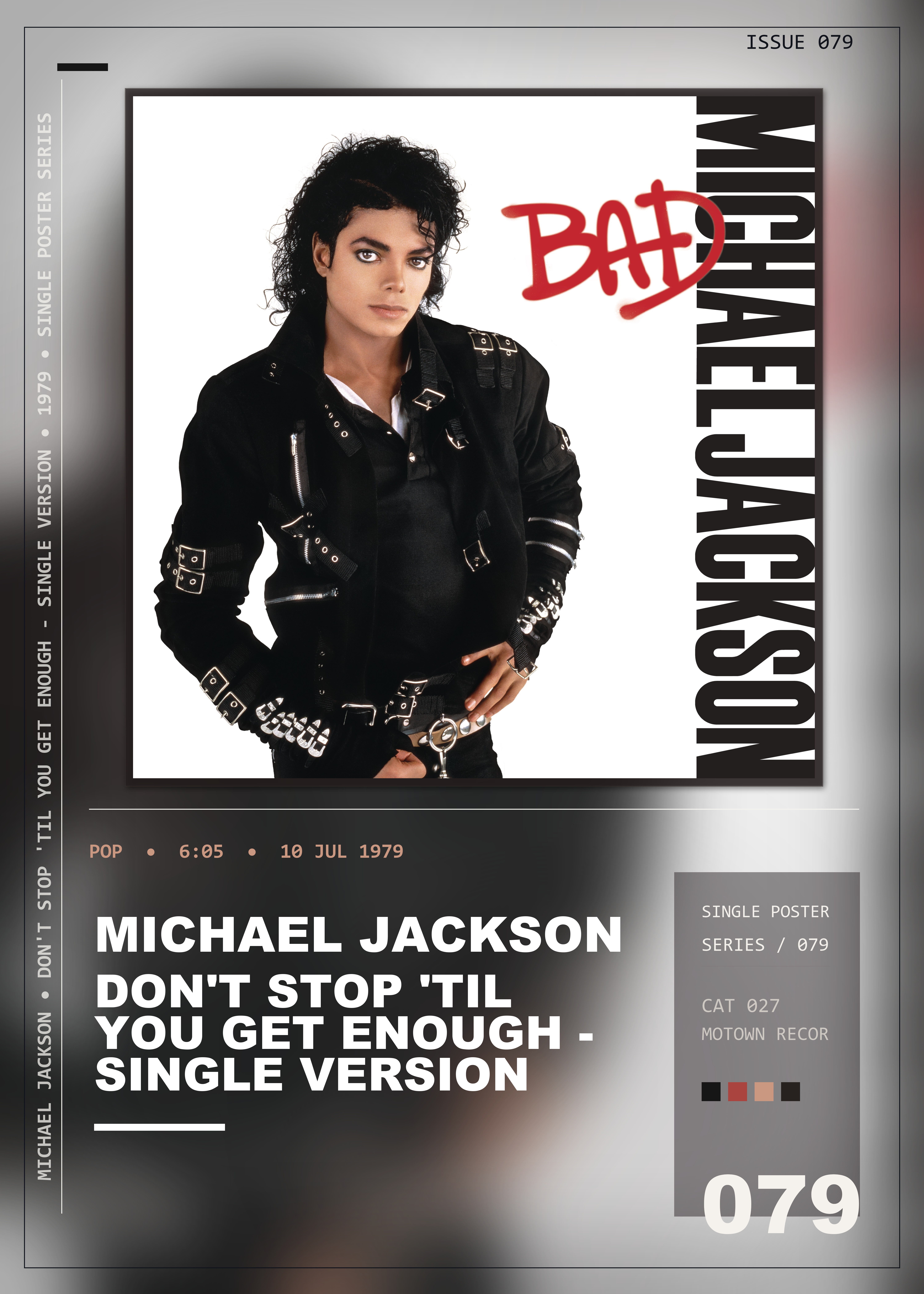 Music poster: Michael Jackson - Dont Stop Til You Get Enough - Single Version