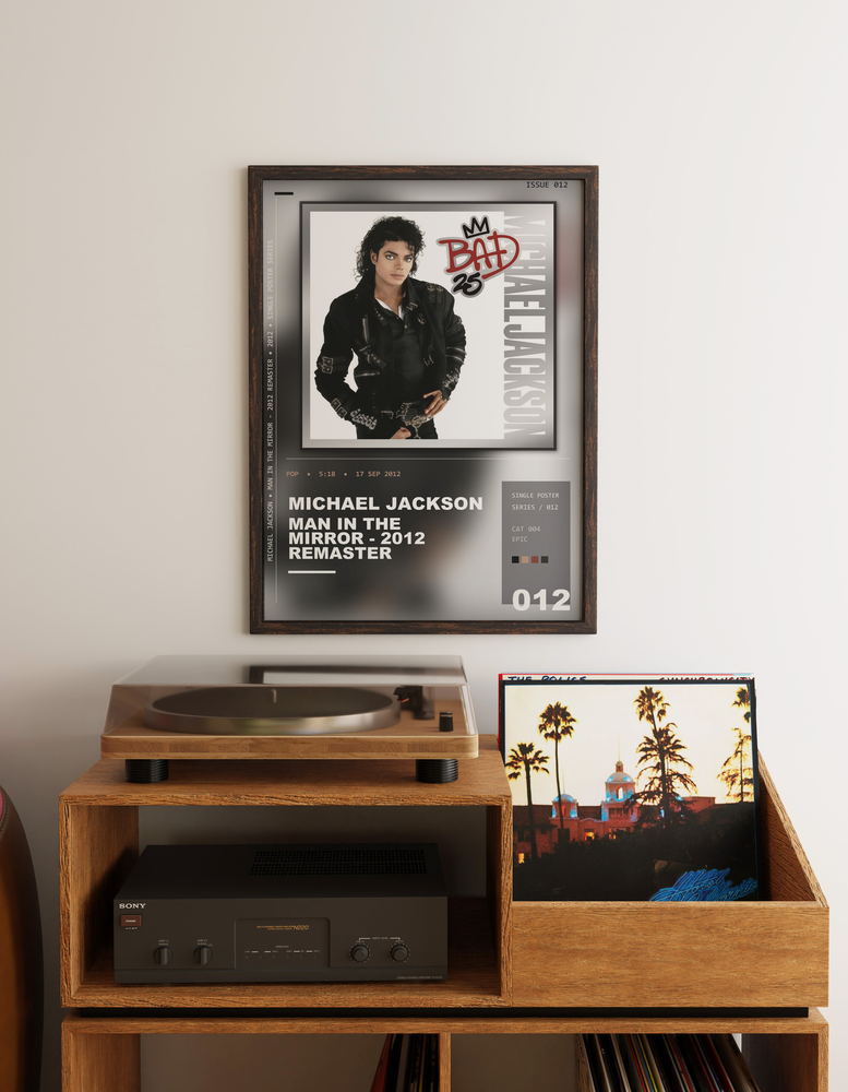 Music poster: Michael Jackson - Man in the Mirror - 2012 Remaster