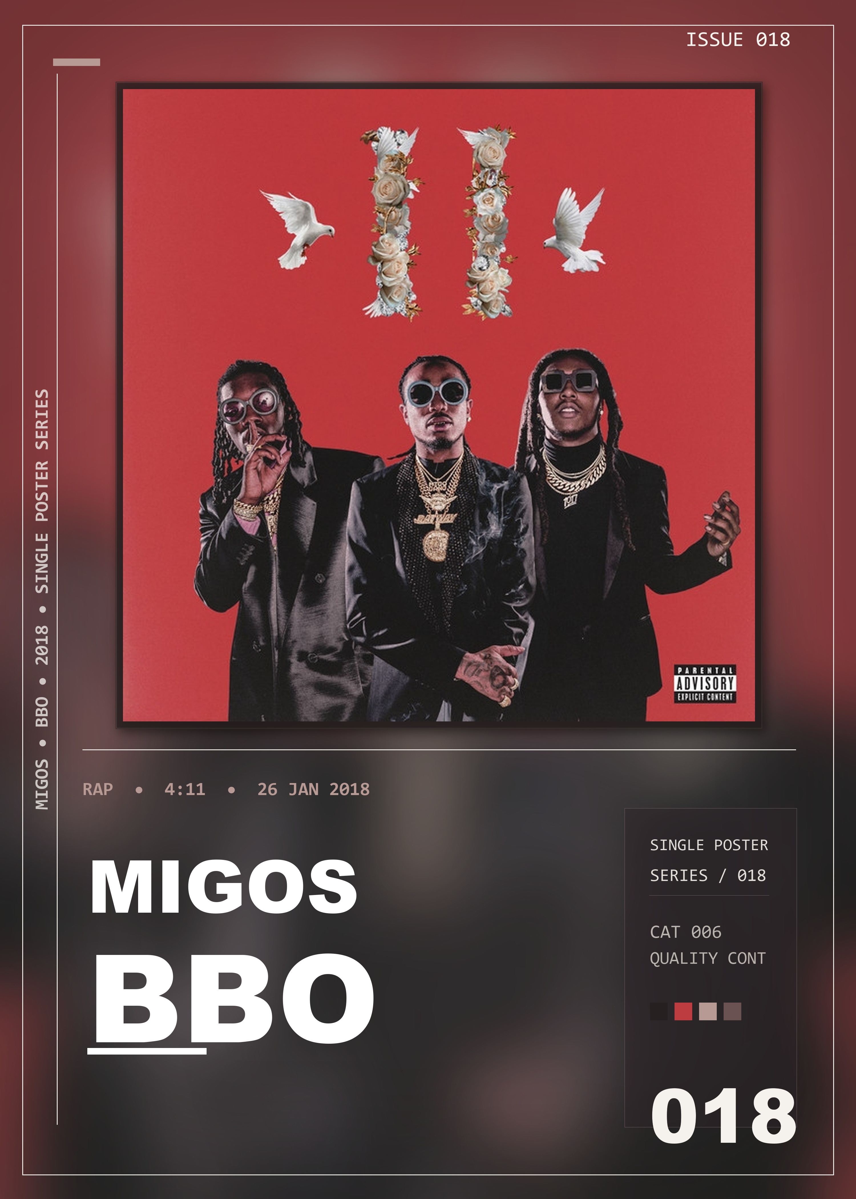Music poster: Migos - BBO Bad Bitches Only