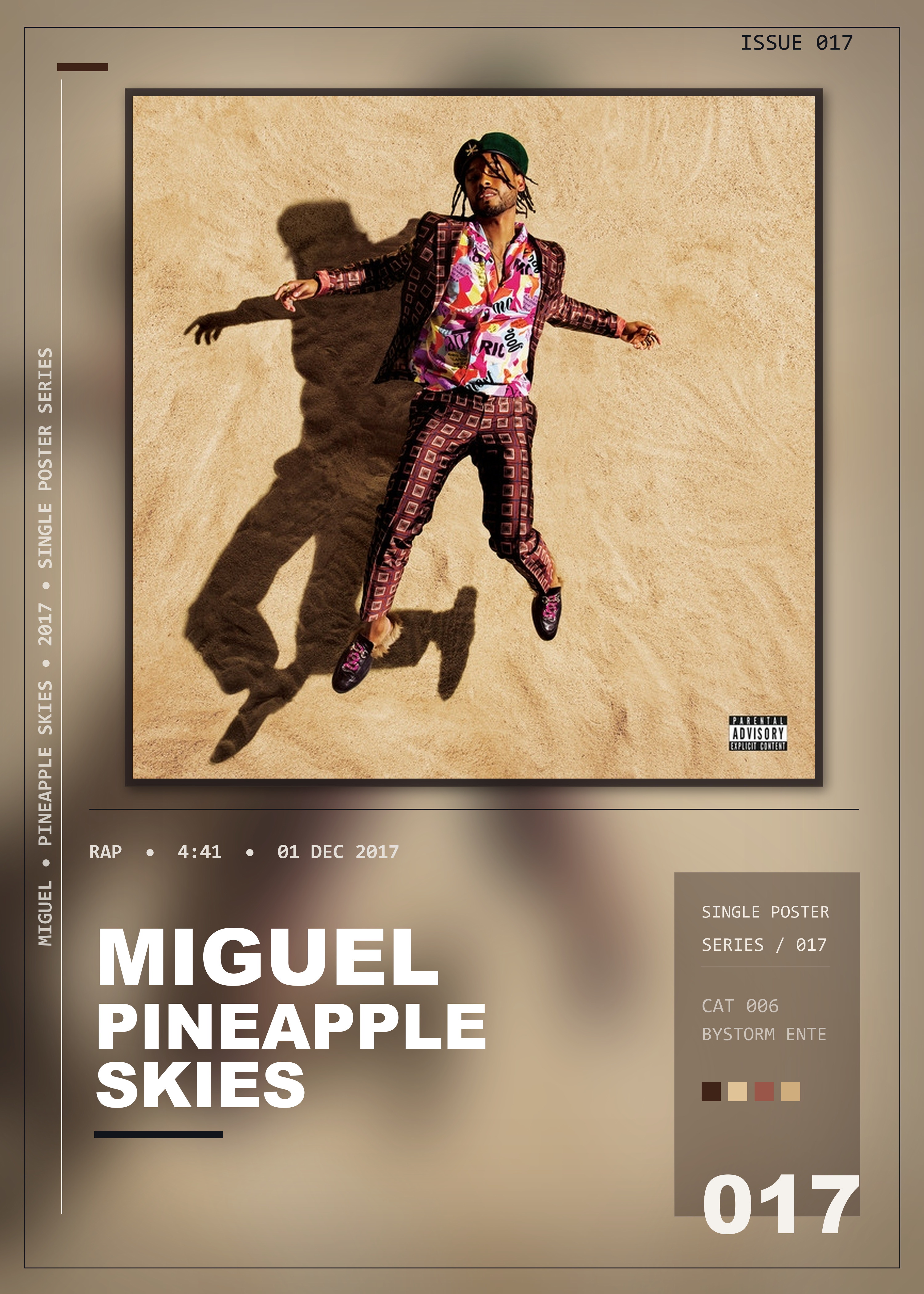 Music poster: Miguel - Pineapple Skies