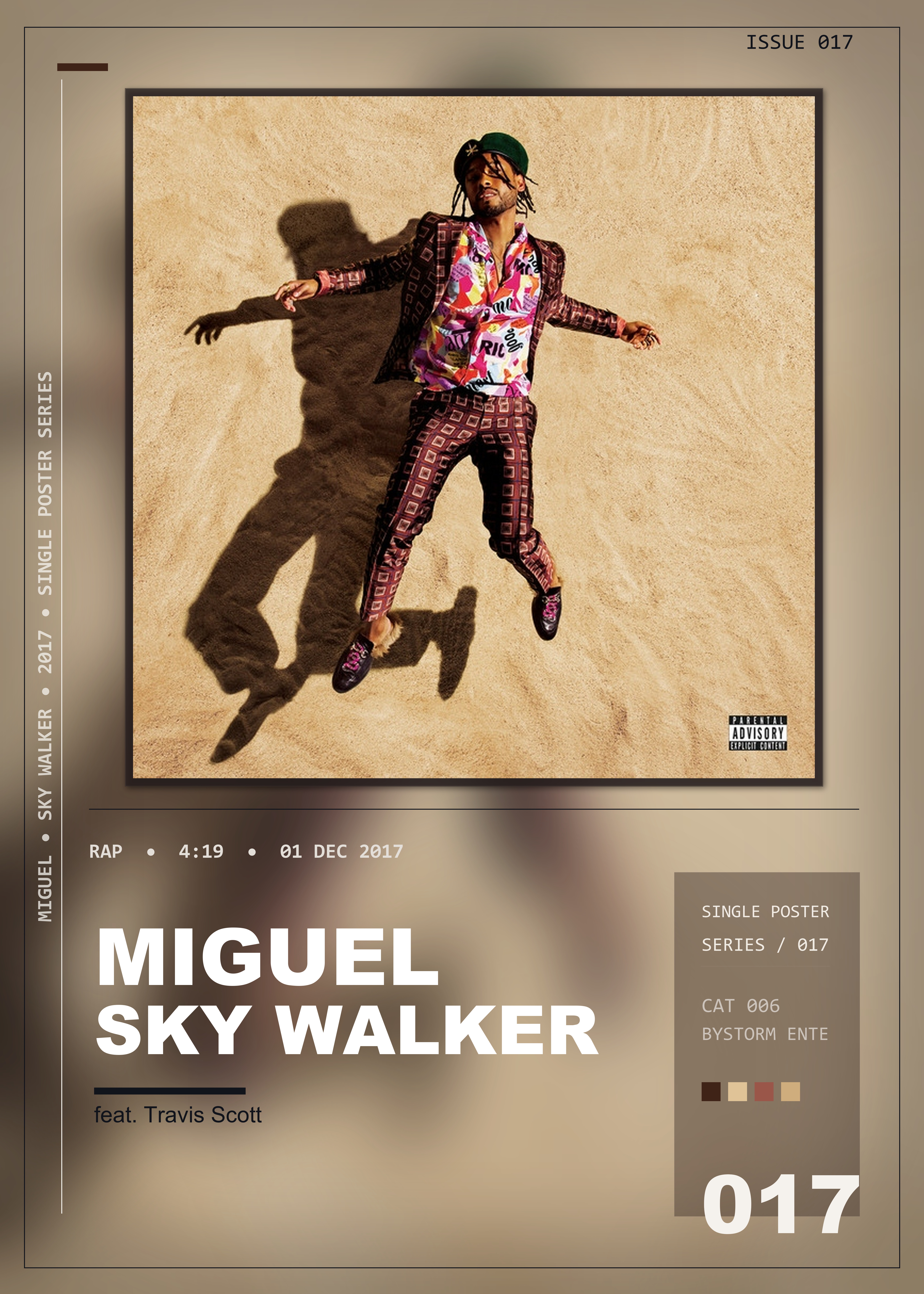 Music poster: Miguel - Sky Walker feat Travis Scott