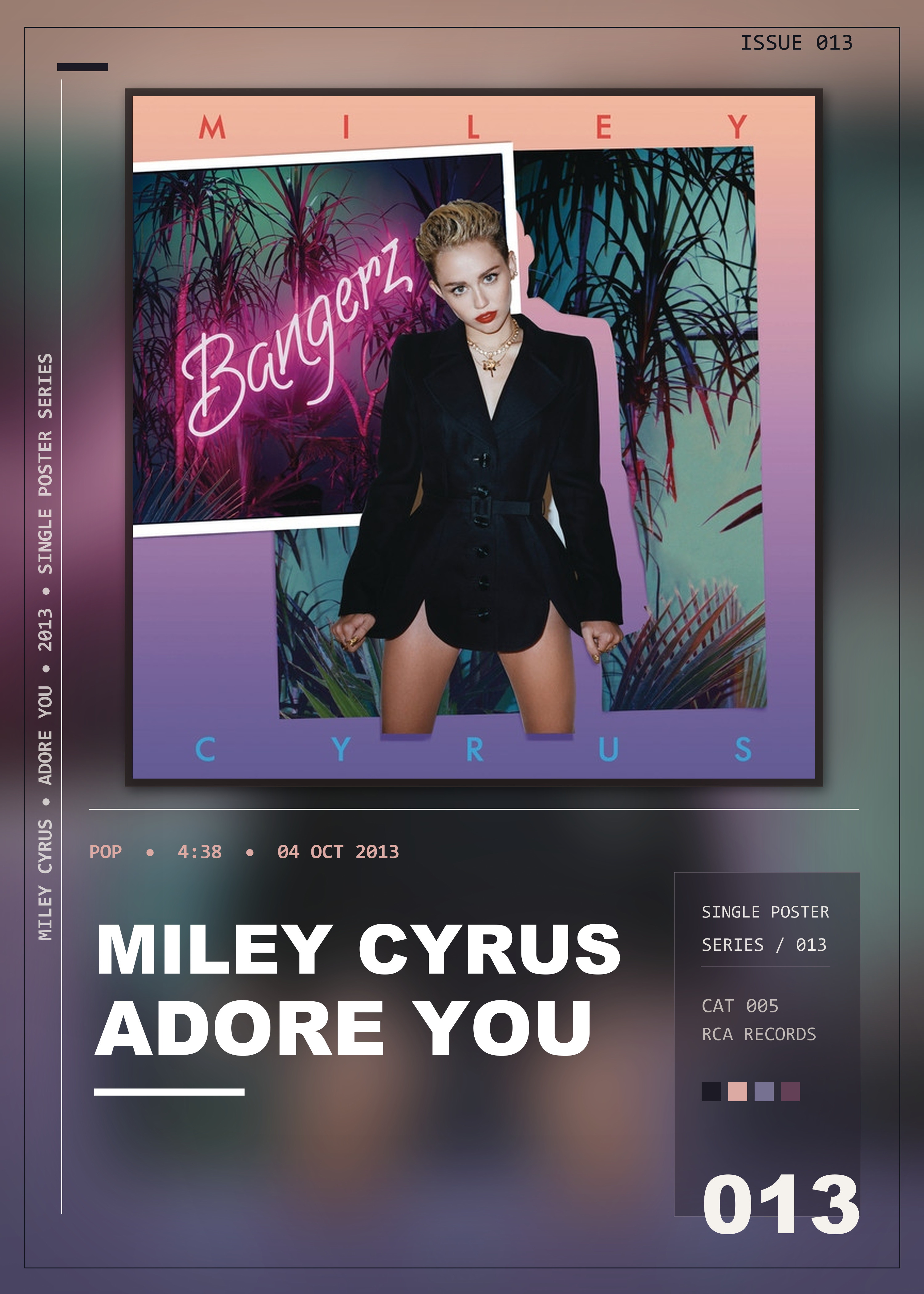 Music poster: Miley Cyrus - Adore You