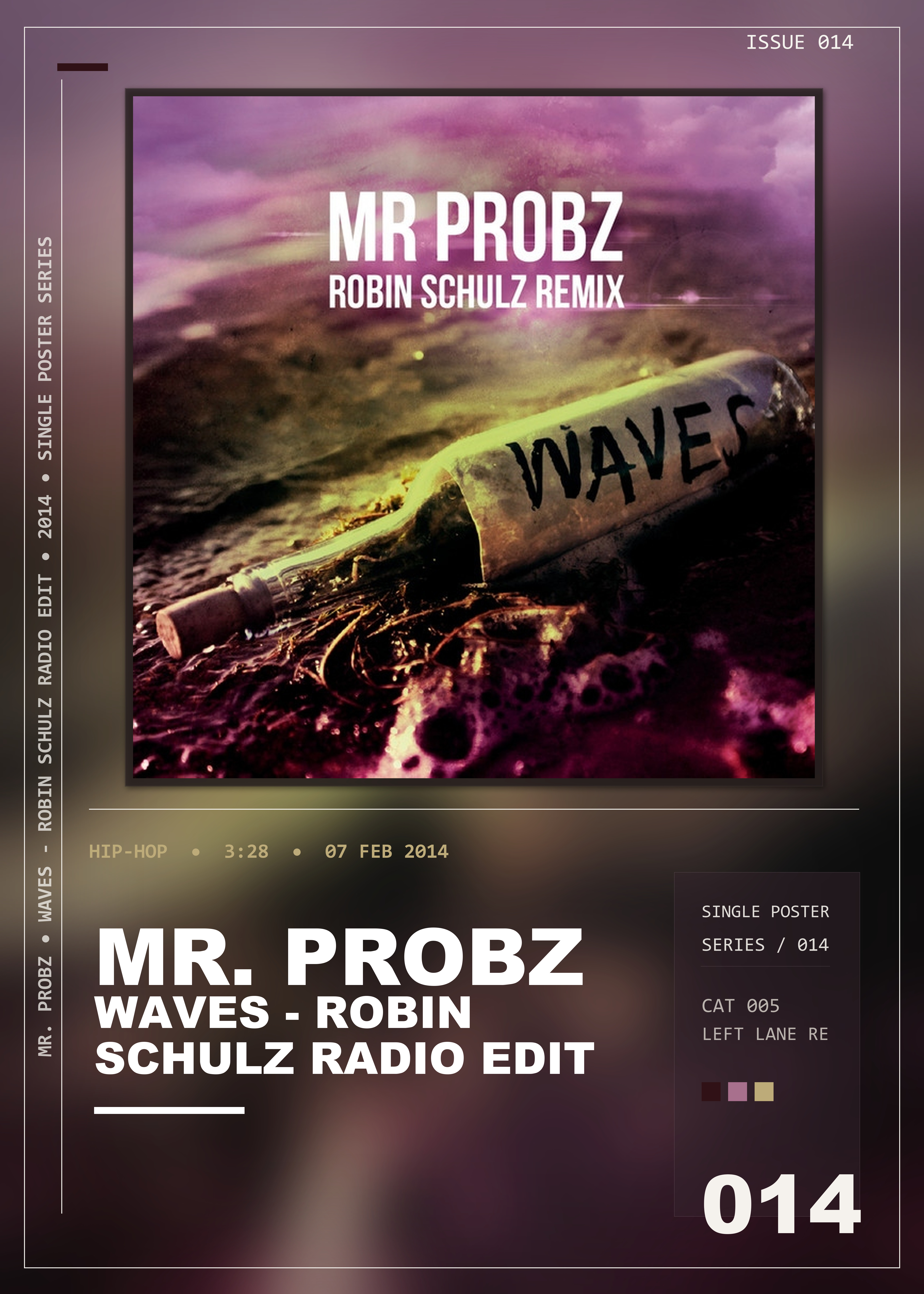 Music poster: Mr Probz - Waves - Robin Schulz Radio Edit