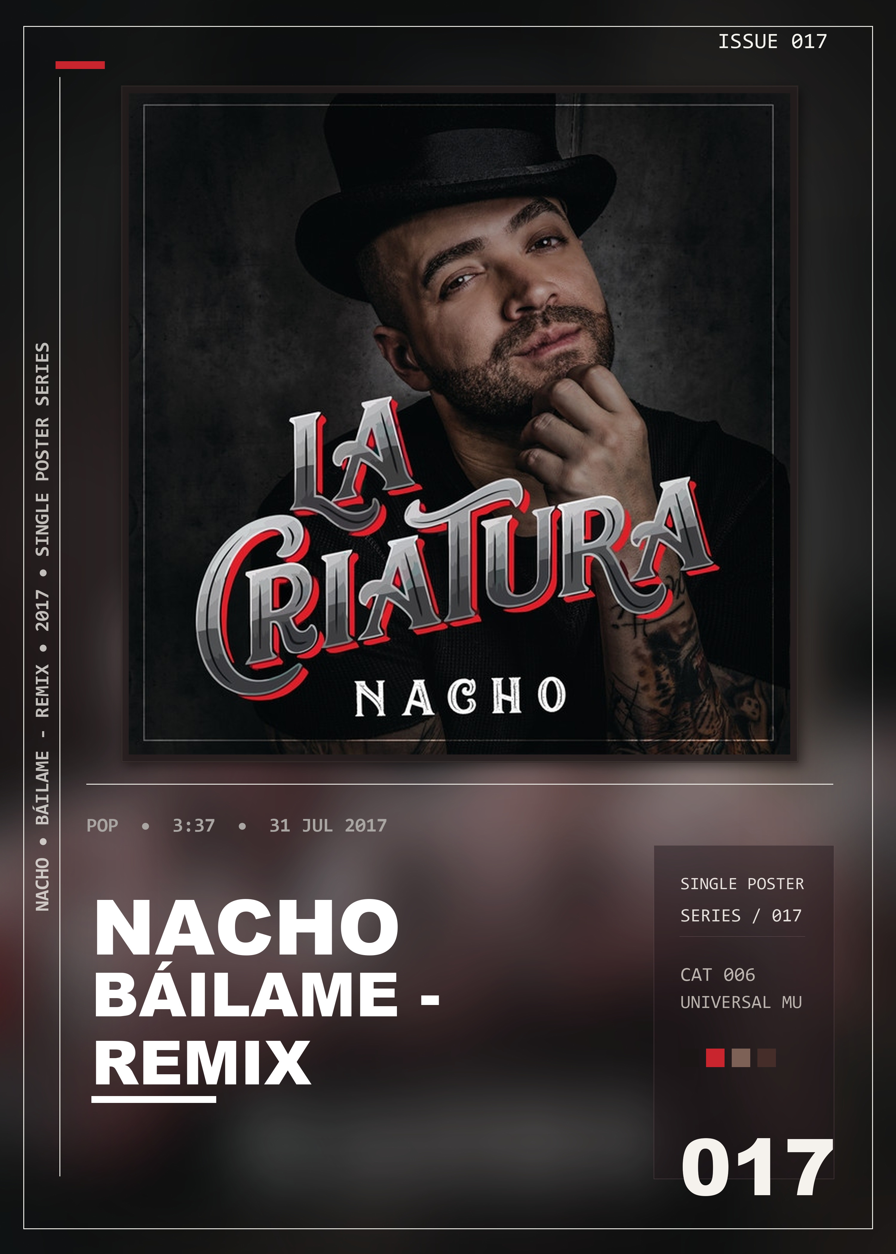 Music poster: Nacho - Báilame - Remix