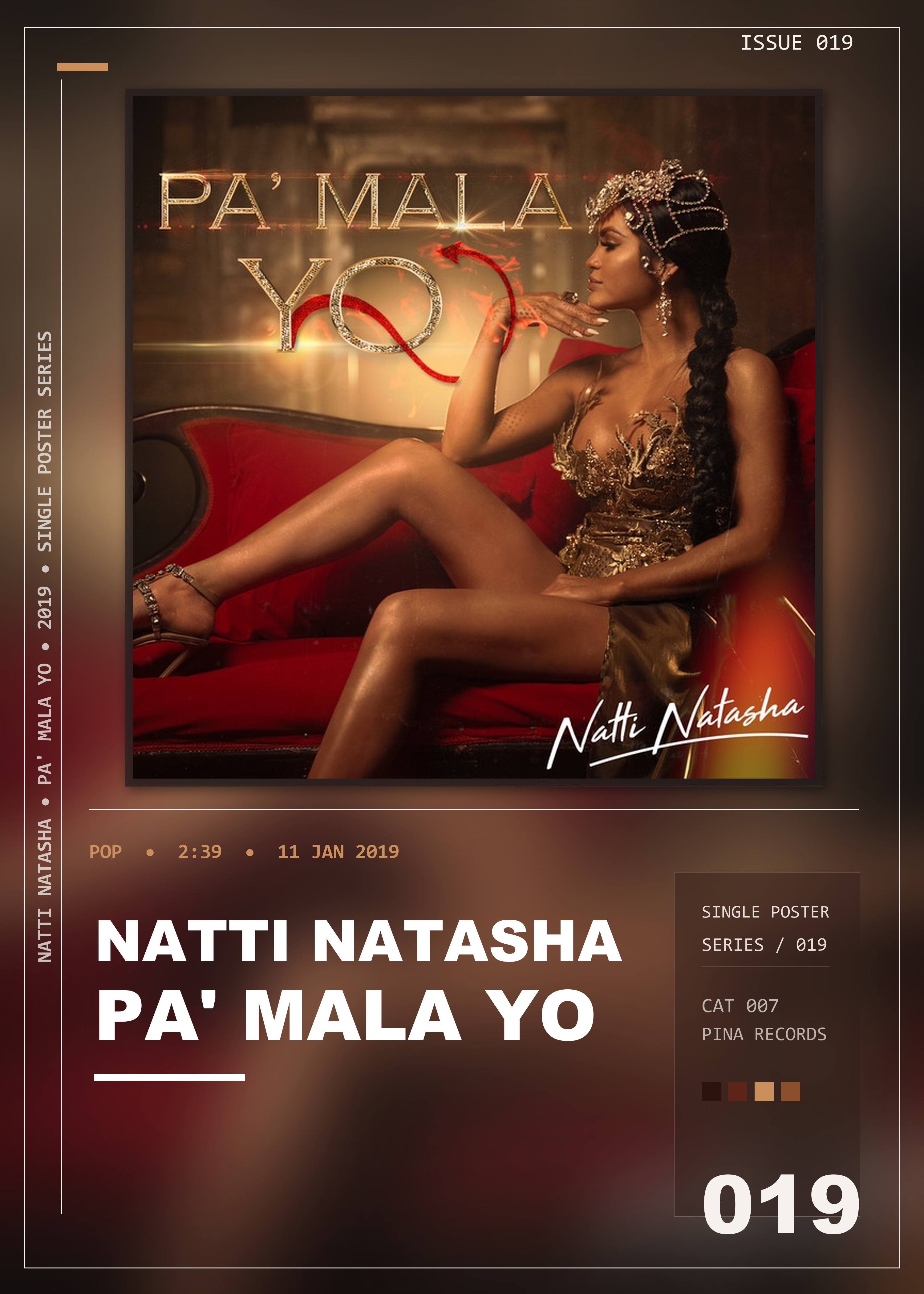 Music poster: Natti Natasha - Pa Mala Yo