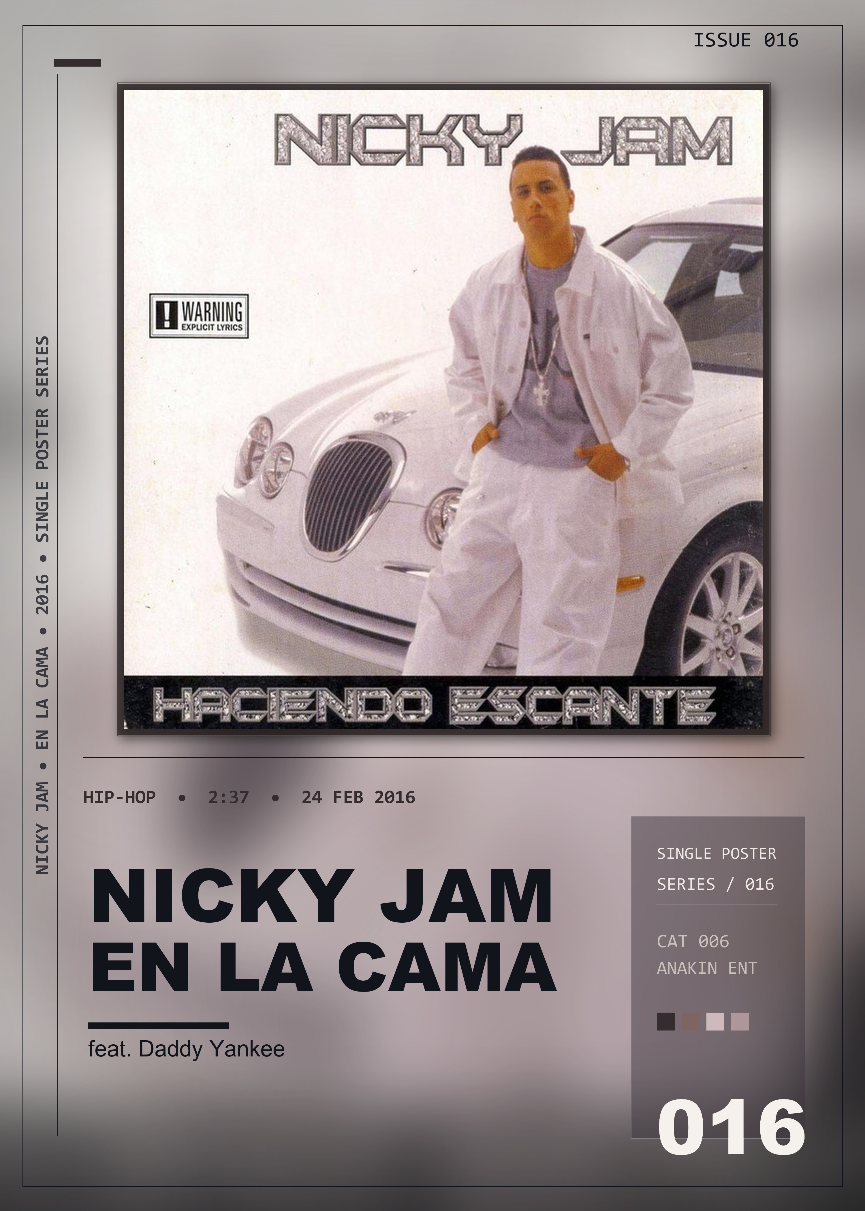 Music poster: Nicky Jam - En La Cama feat Daddy Yankee