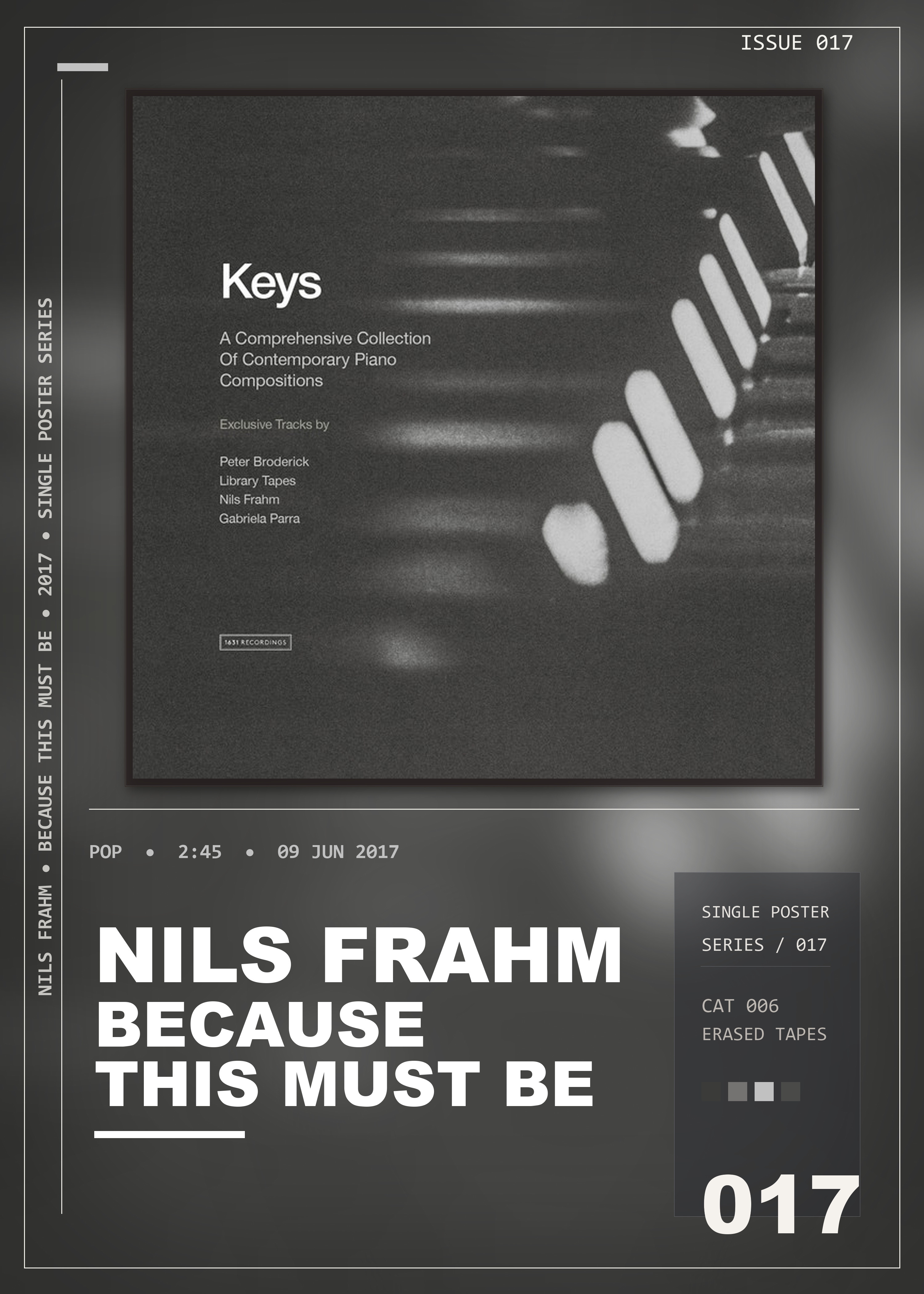 Music poster: Nils Frahm - Because This Must Be