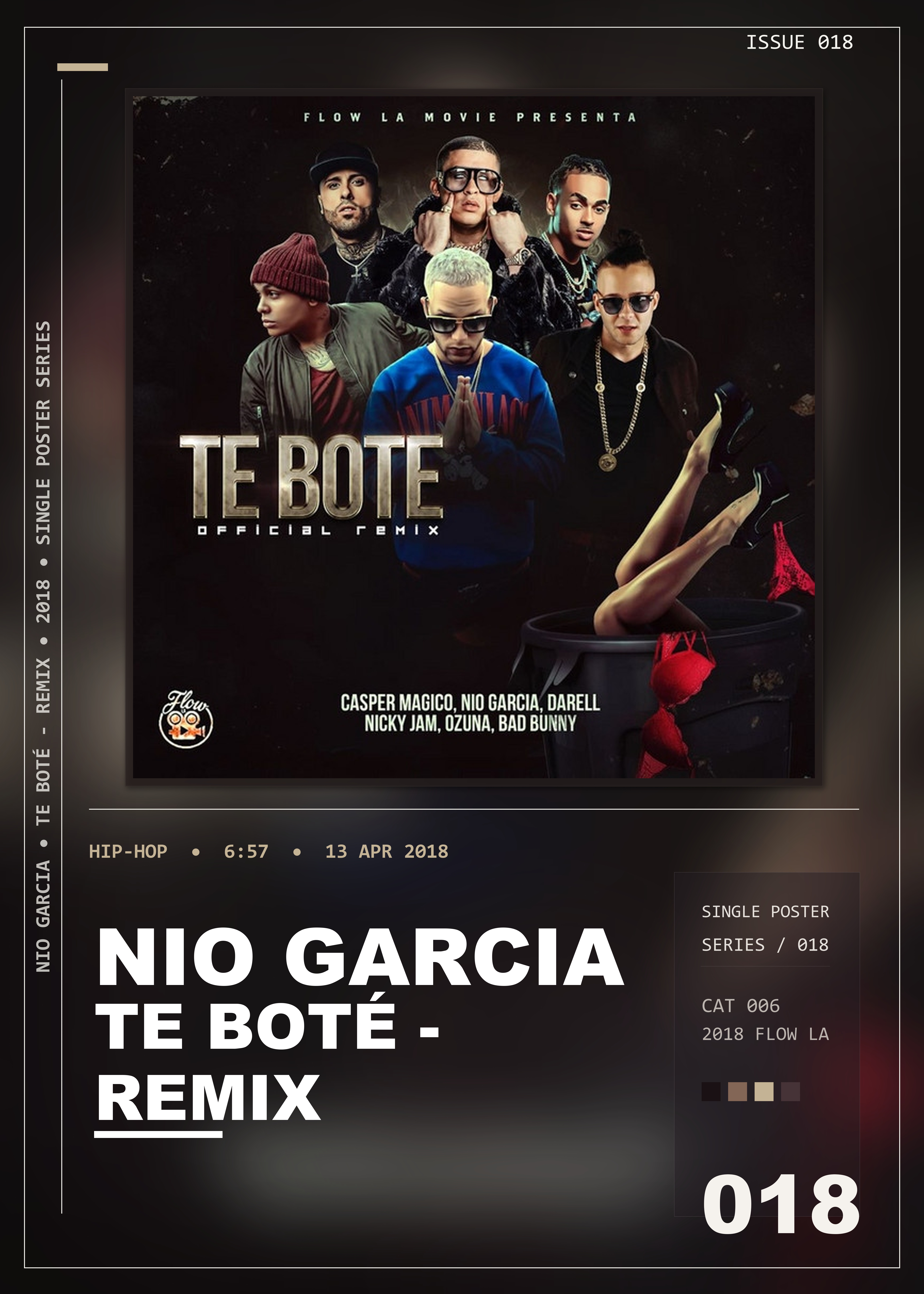 Music poster: Nio Garcia - Te Boté - Remix