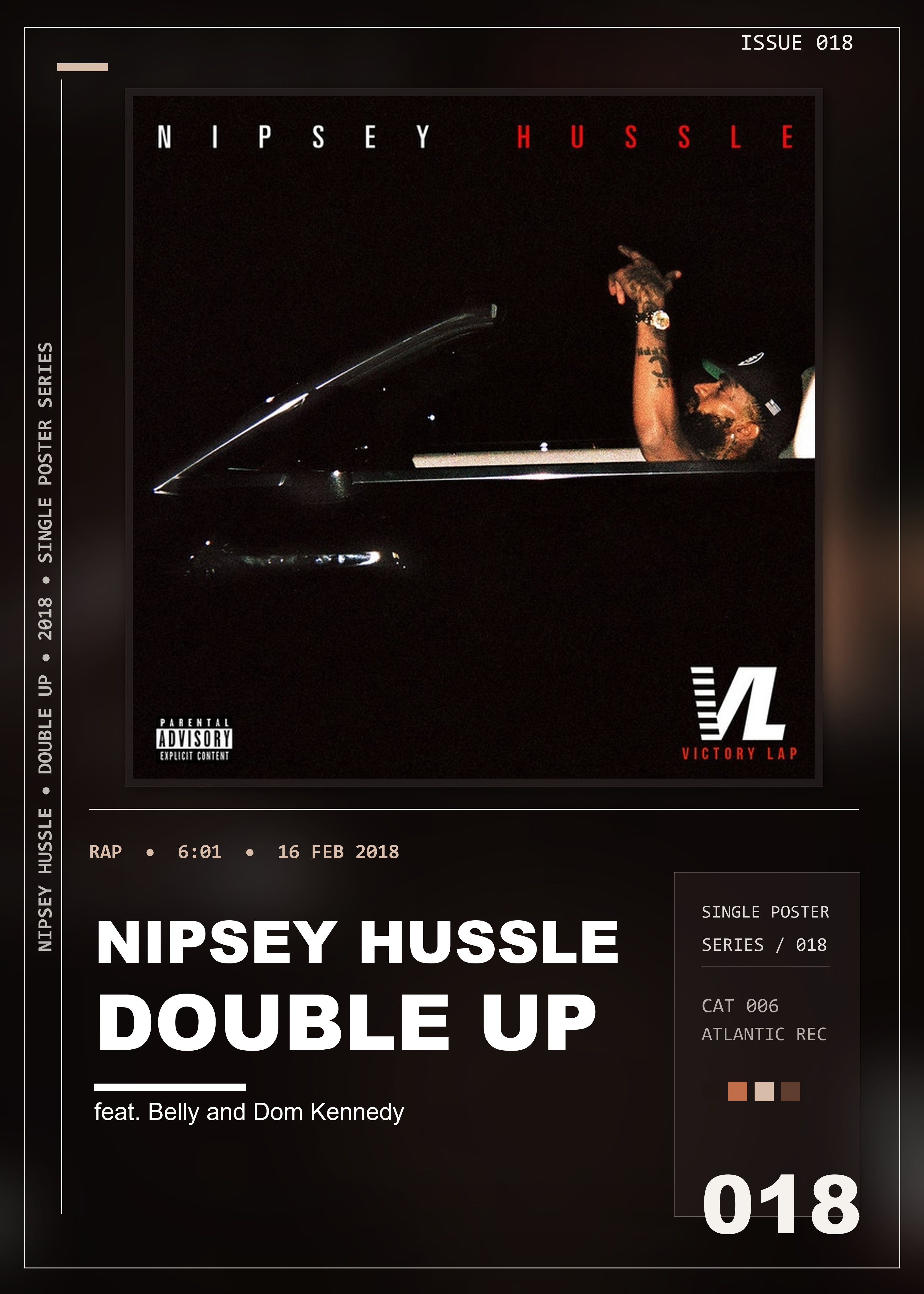 Music poster: Nipsey Hussle - Double Up feat Belly and Dom Kennedy