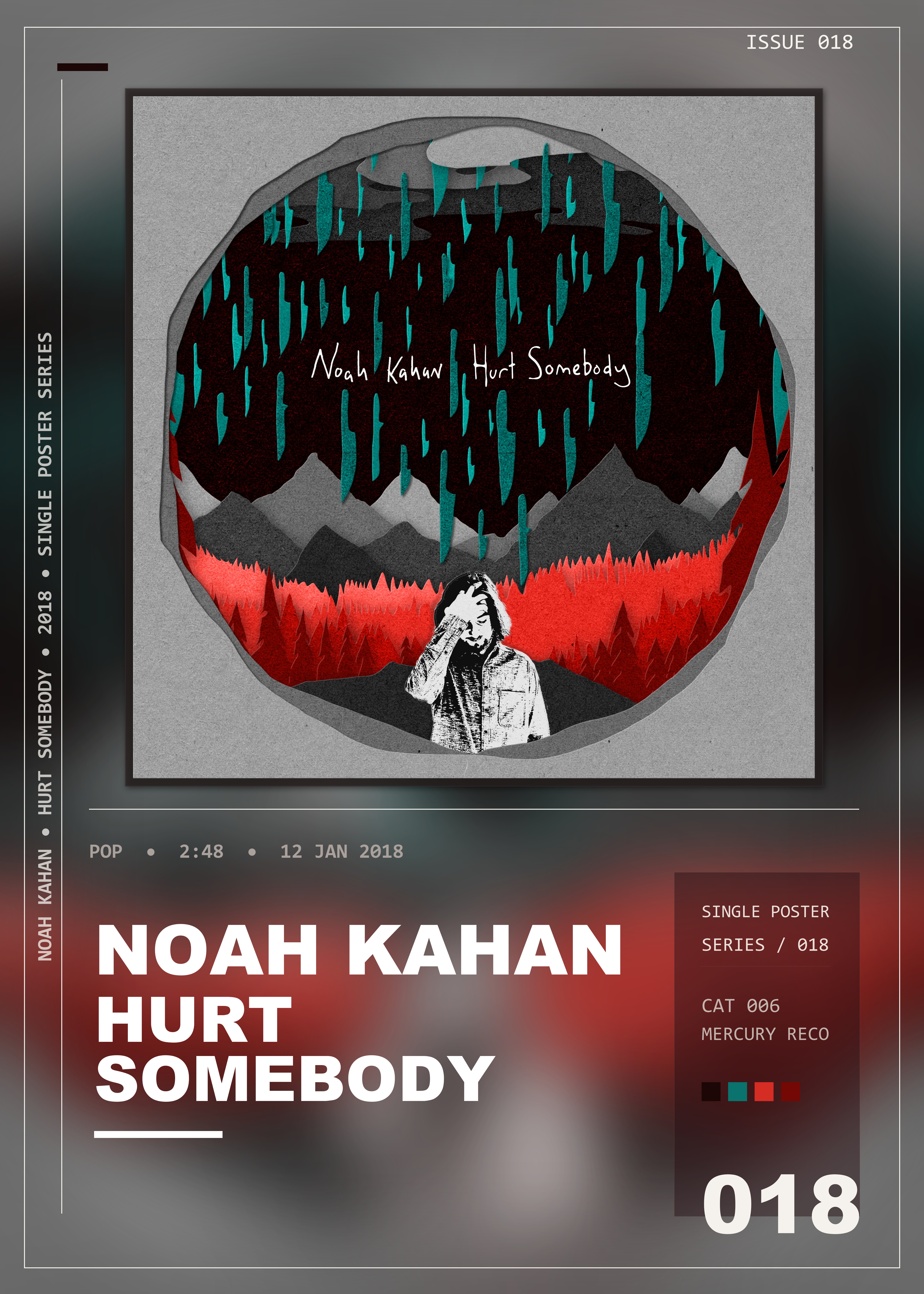 Music poster: Noah Kahan - Hurt Somebody With Julia Michaels
