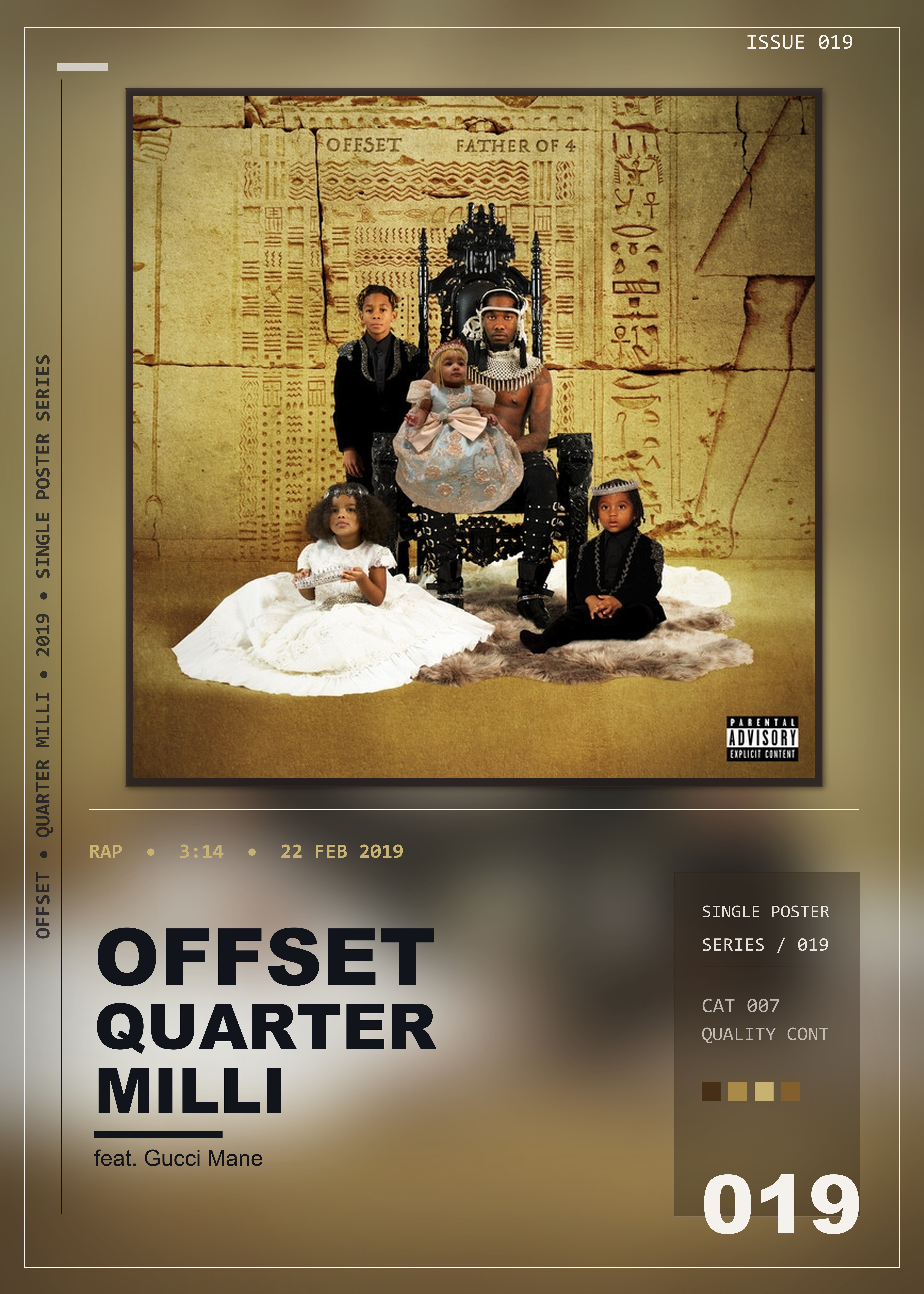 Music poster: Offset - Quarter Milli feat Gucci Mane