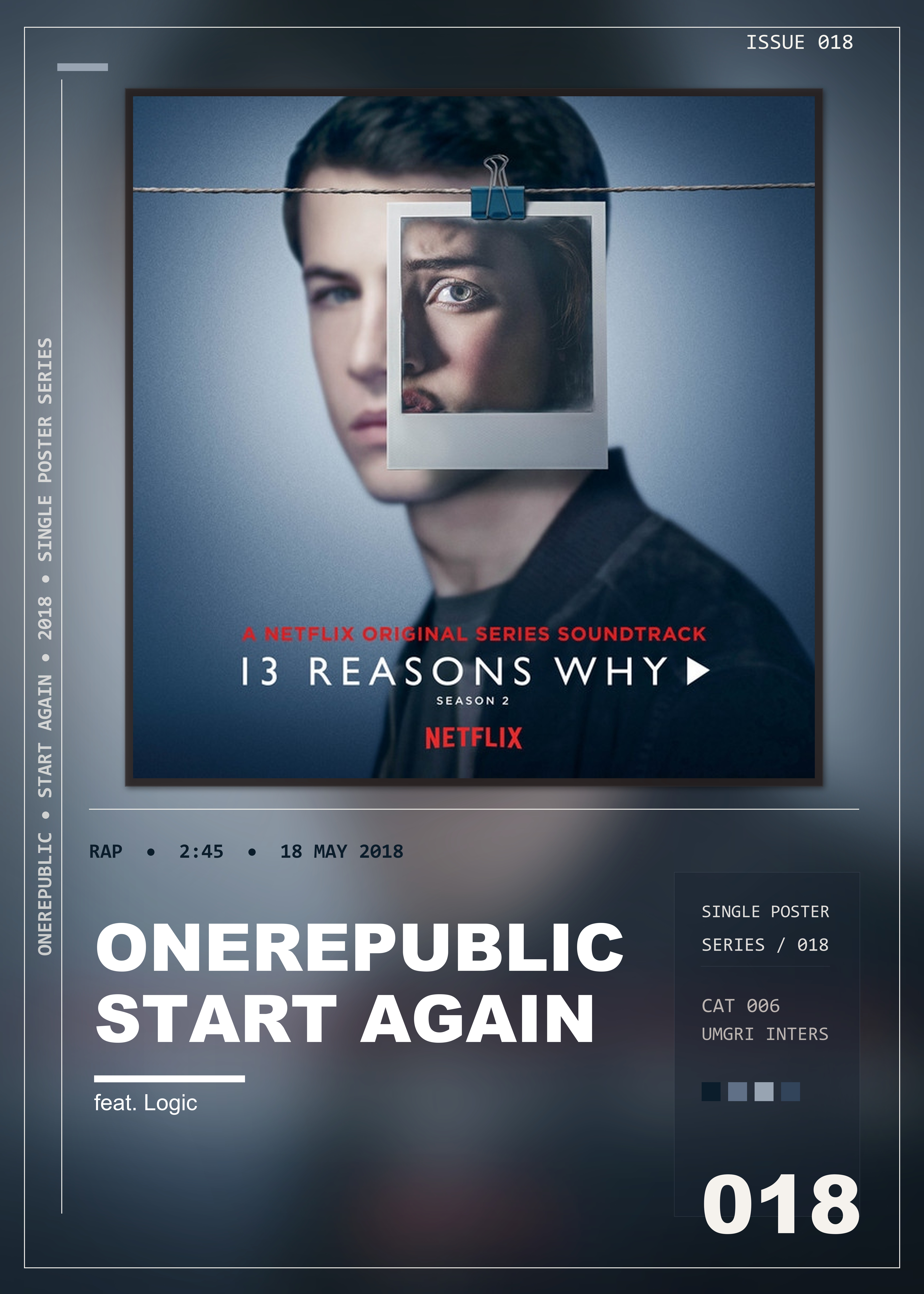 Music poster: OneRepublic - Start Again feat Logic