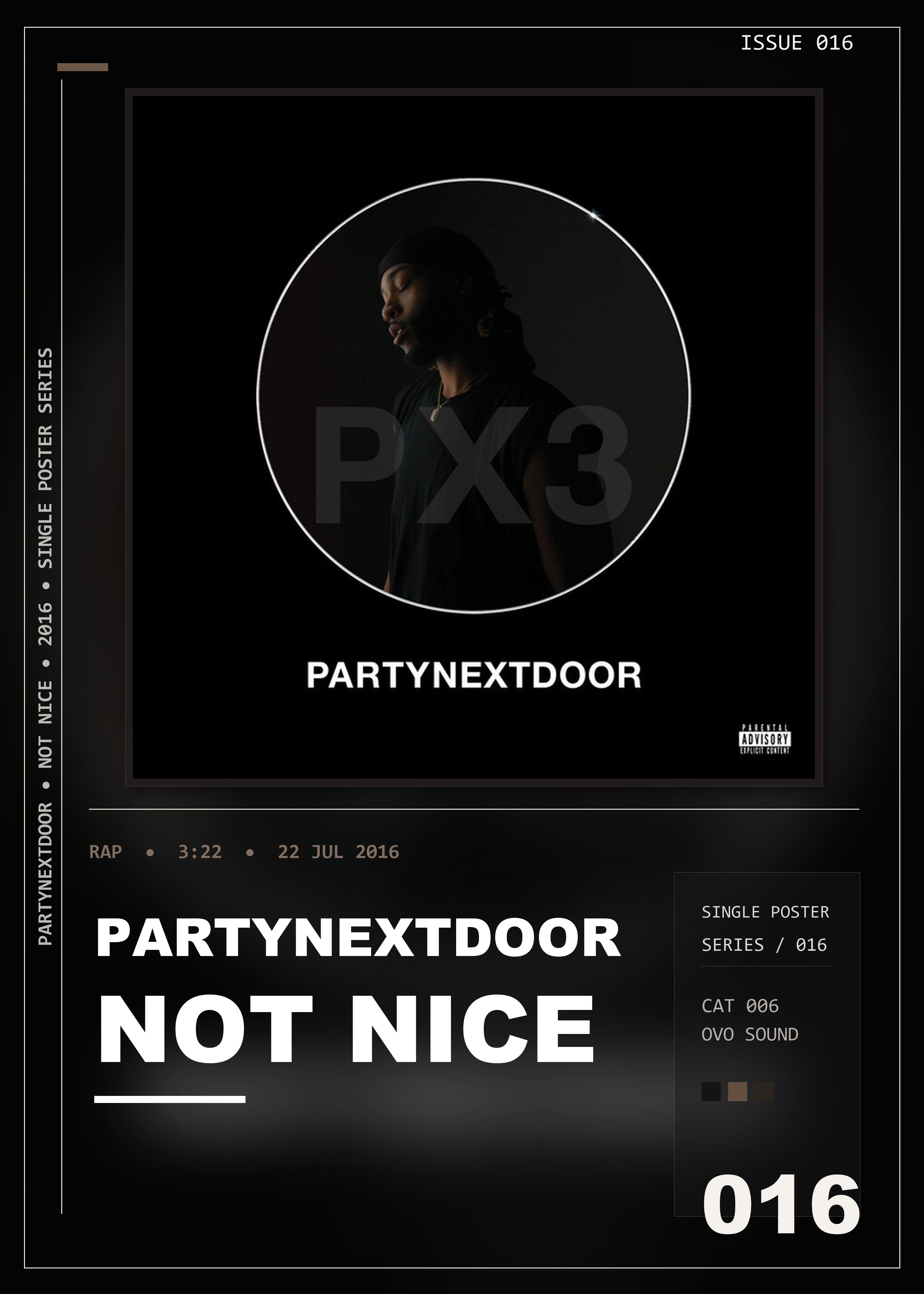 Music poster: PARTYNEXTDOOR - Not Nice