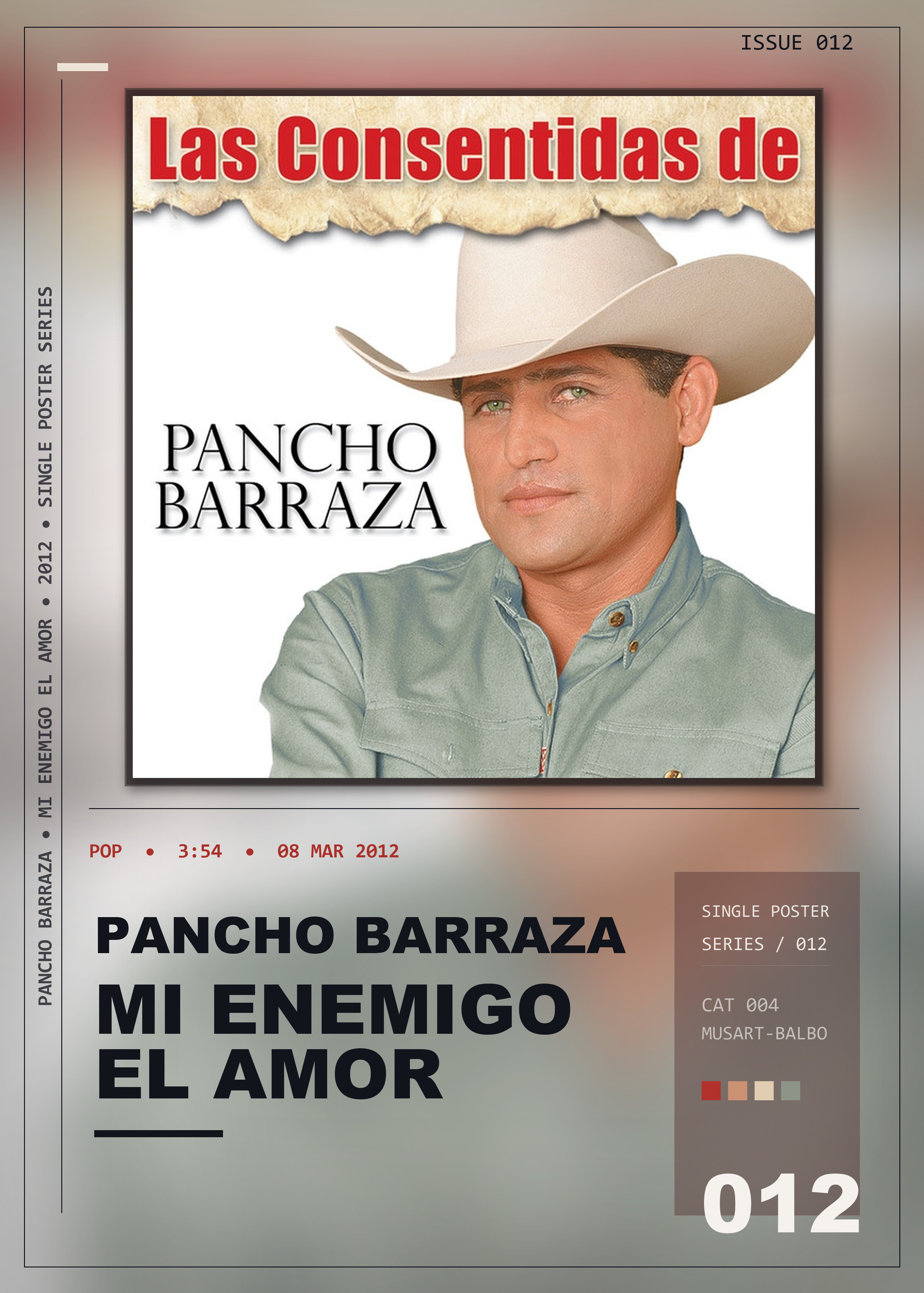 Music poster: Pancho Barraza - Mi Enemigo El Amor