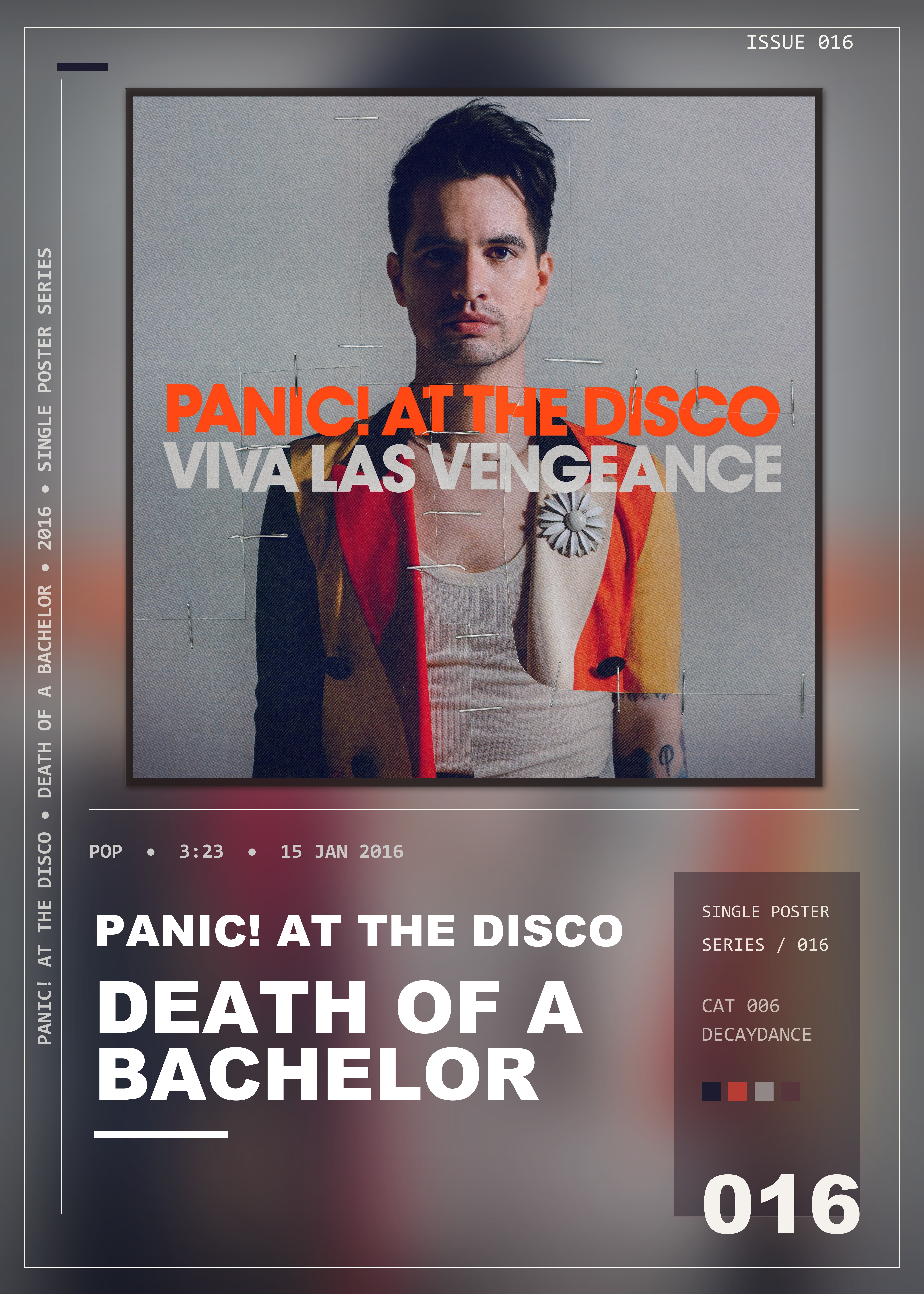 Music poster: Panic At The Disco - Death Of A Bachelor