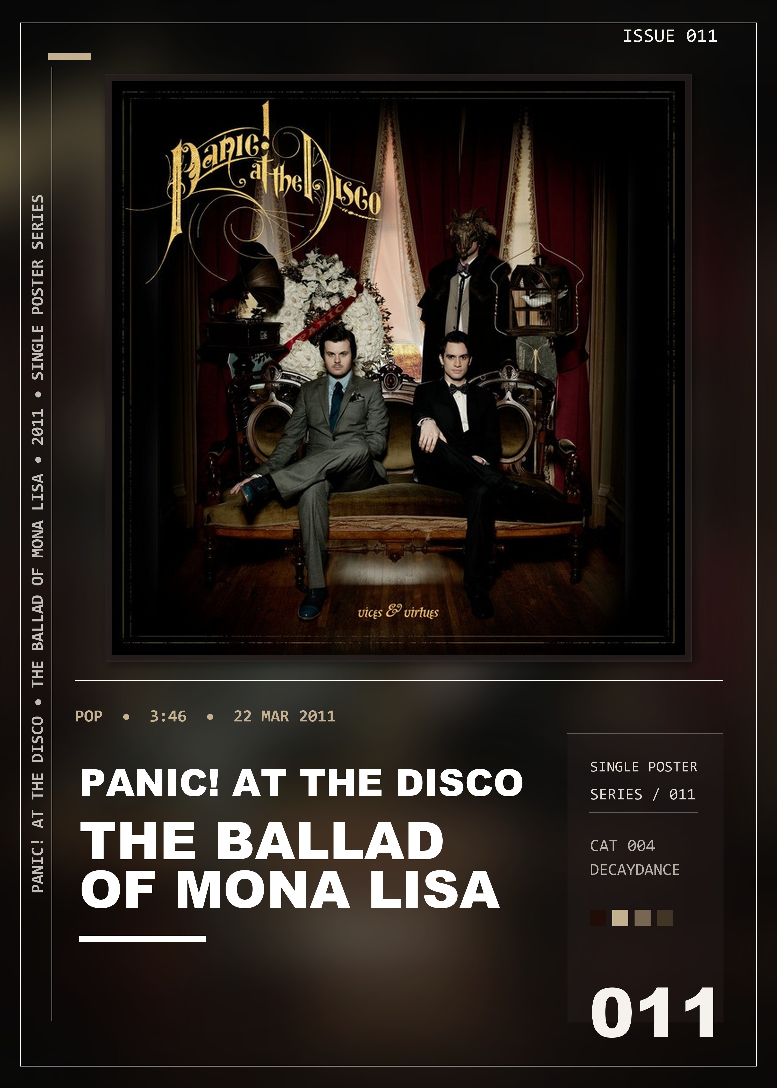 Music poster: Panic At The Disco - The Ballad Of Mona Lisa